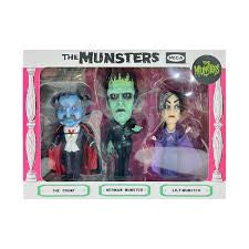Neca Reel Toys The Munsters The Count, Herman Munster, Lily Munster Figures