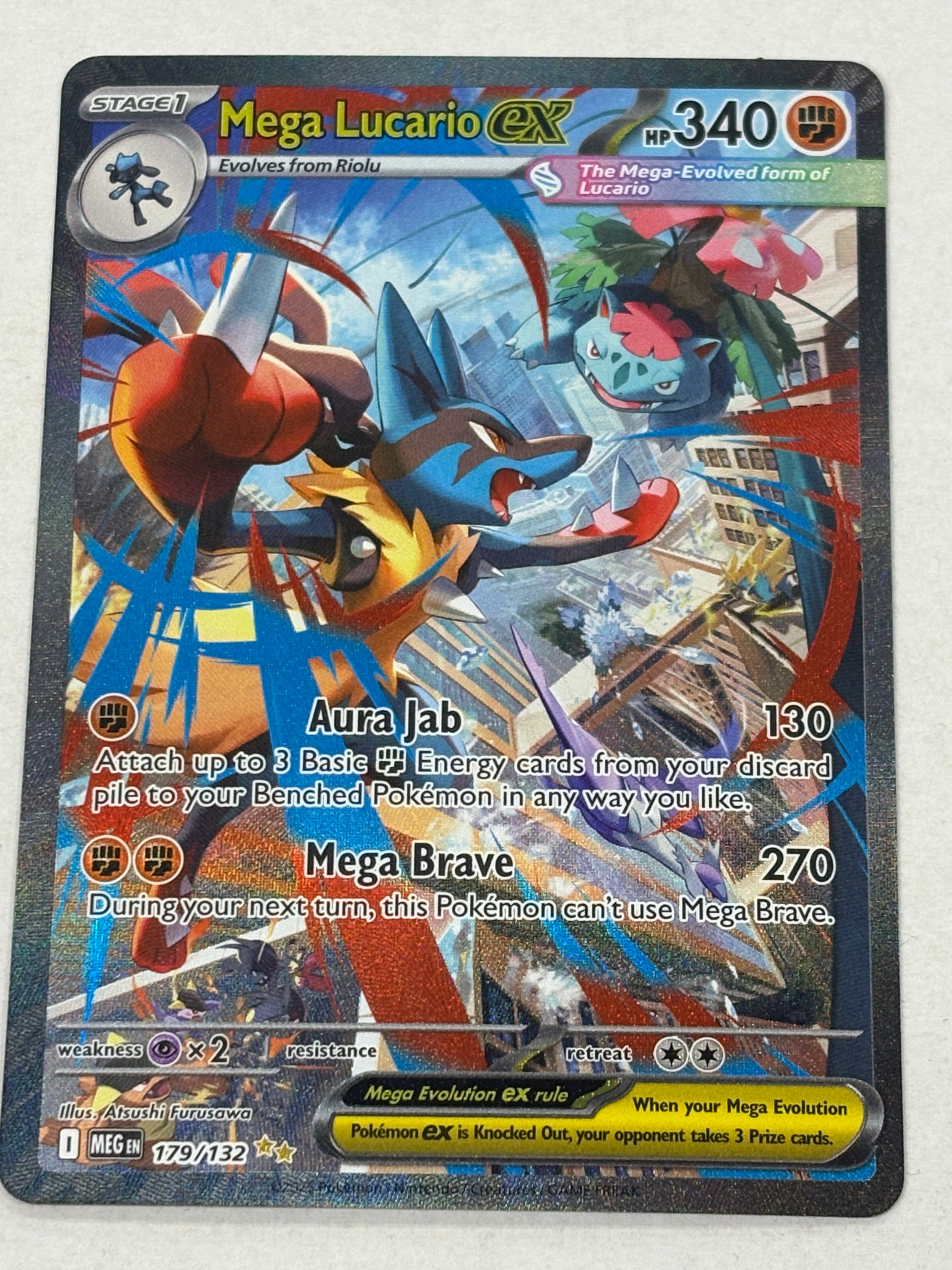 Pokémon TCG - Mega Evolution Mega Lucario ex 179/132 NM