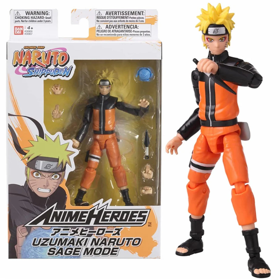 Bandai Anime Heroes Naruto Shippuden Uzumaki Naruto Sage Mode Action Figure