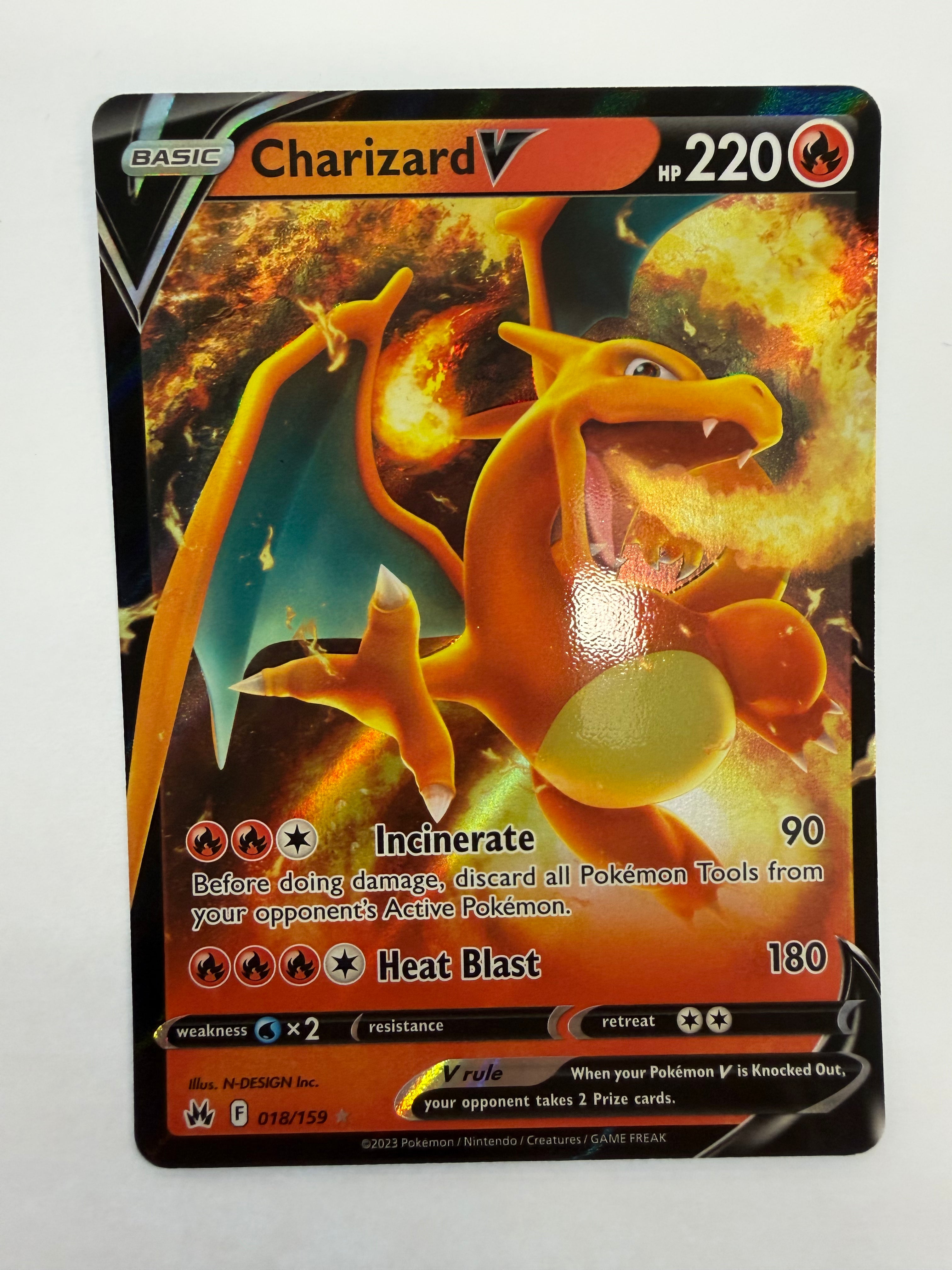 Pokemon TCG - Crown Zenith Charizard V 018/159 NM