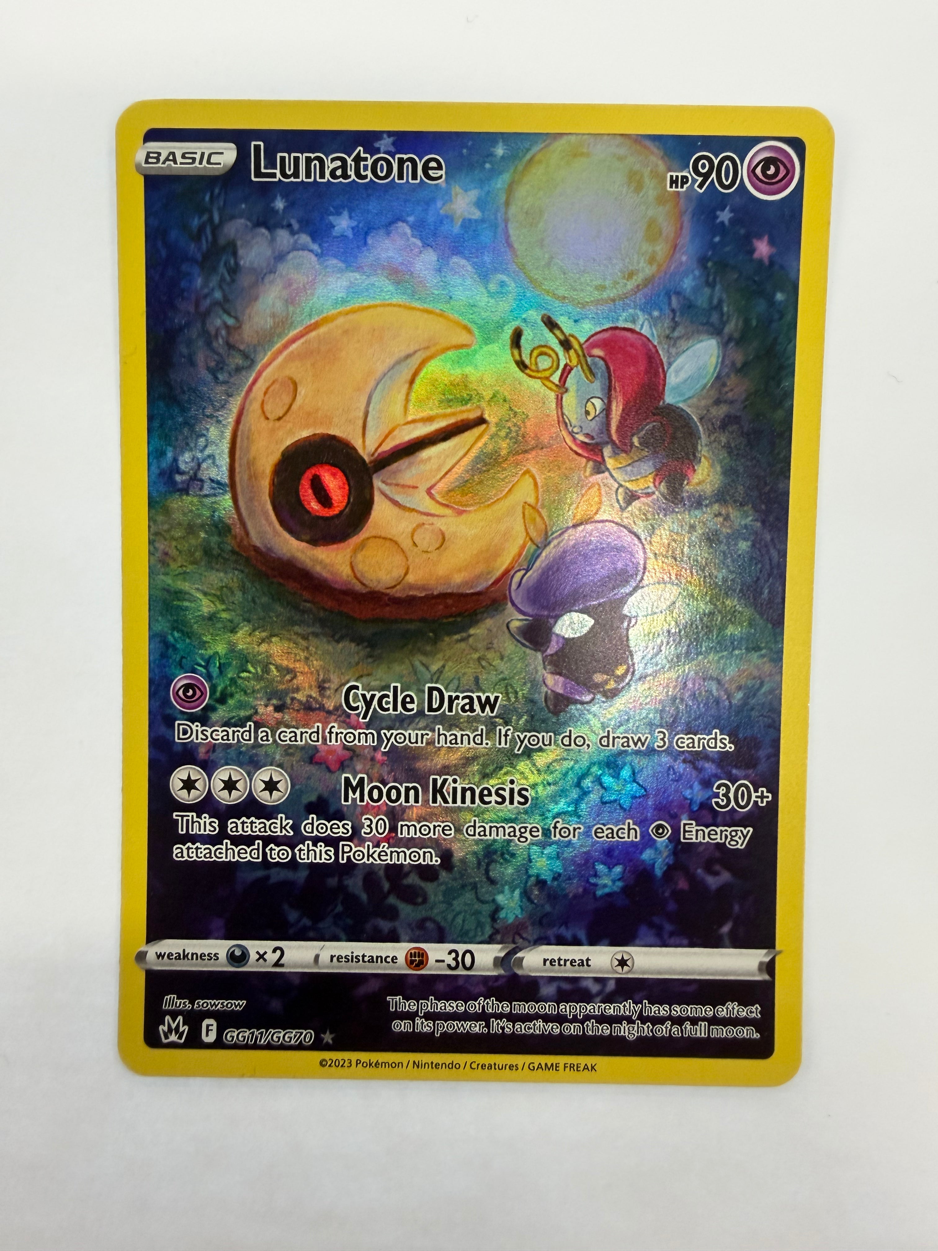Pokemon TCG - Crown Zenith: Galarian Gallery Lunatone GG11/GG70 NM