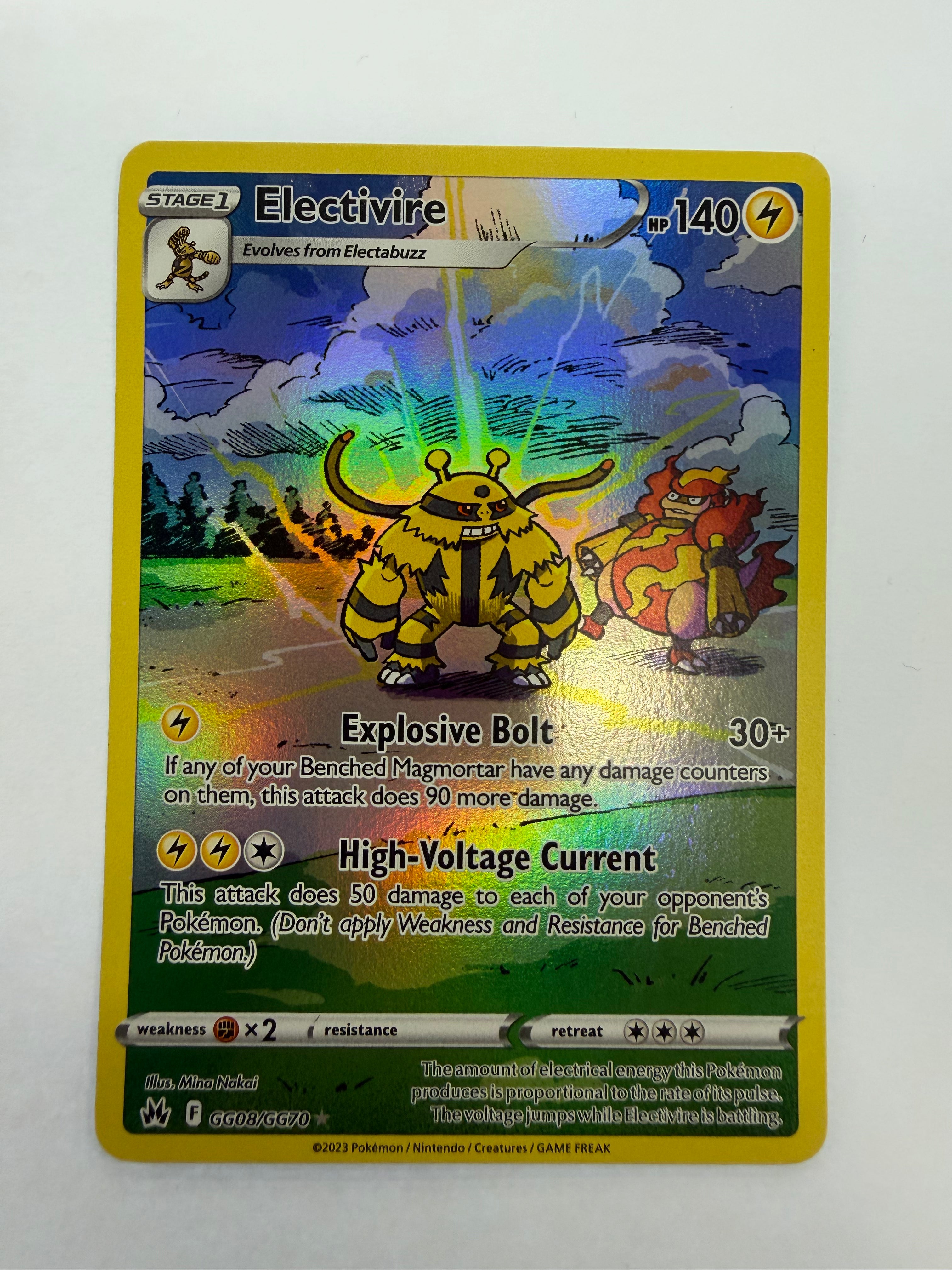 Pokemon TCG - Crown Zenith: Galarian Gallery Electivire GG08/GG70 NM