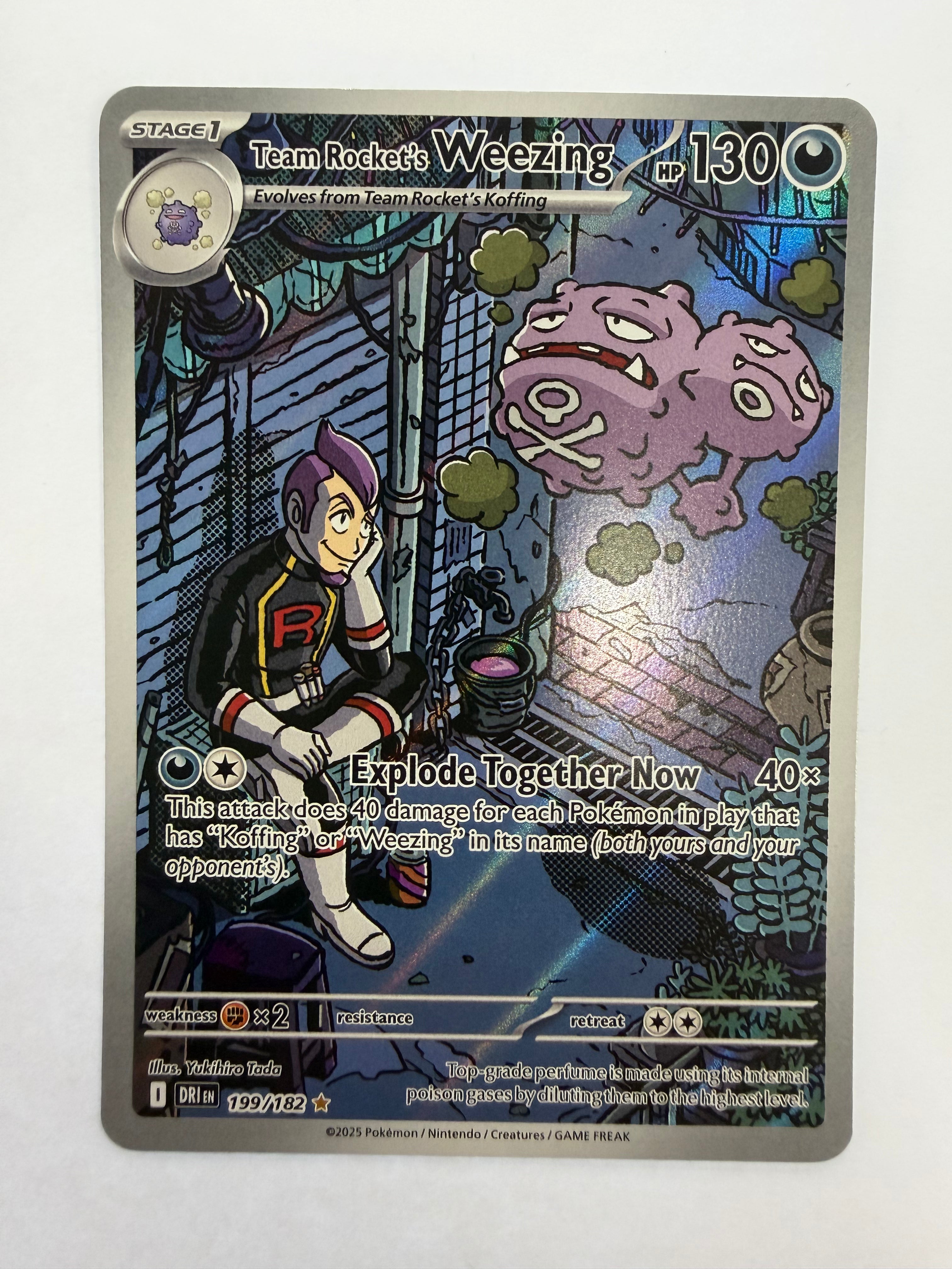 Pokémon TCG - Destined Rivals Team Rocket's Weezing 199/182 NM