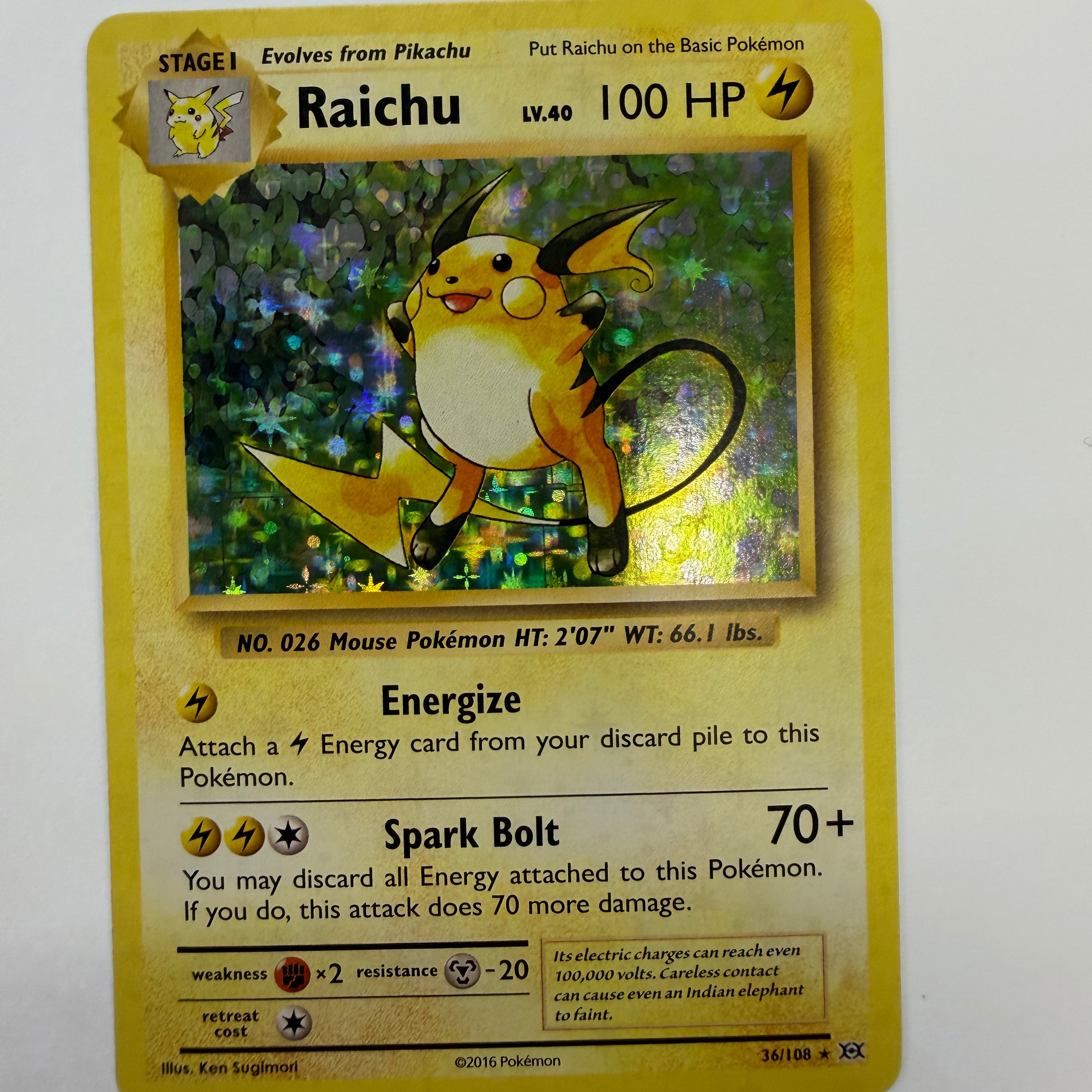 Pokémon TCG - XY Evolution Raichu 36/108 Holo LP