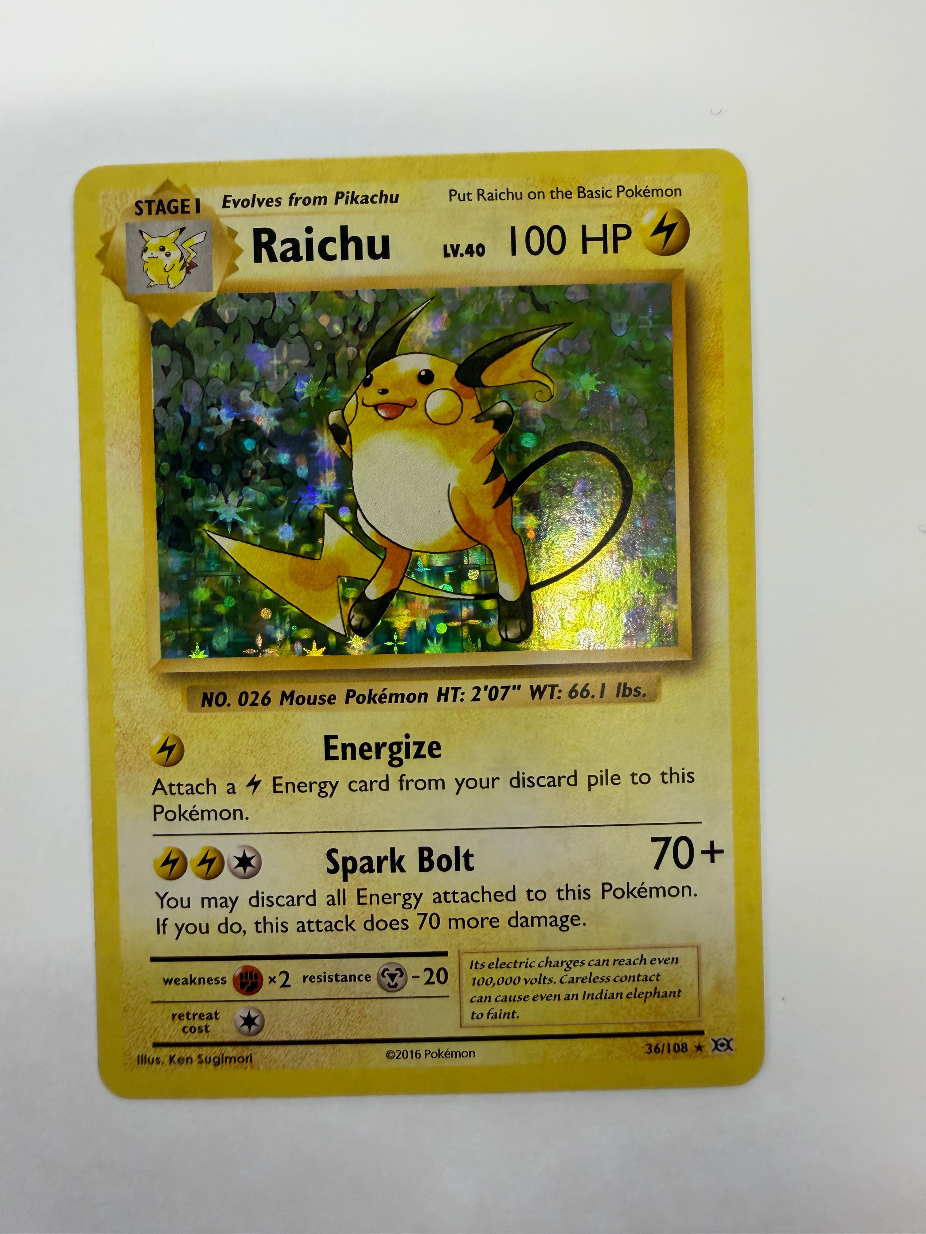 Pokémon TCG - XY Evolution Raichu 36/108 Holo LP