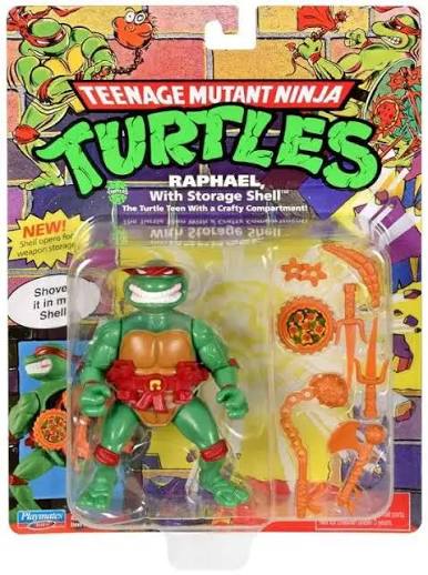 Playmates Teenage Mutant Ninja Turtles Raphael with Storage Shell Action Figure