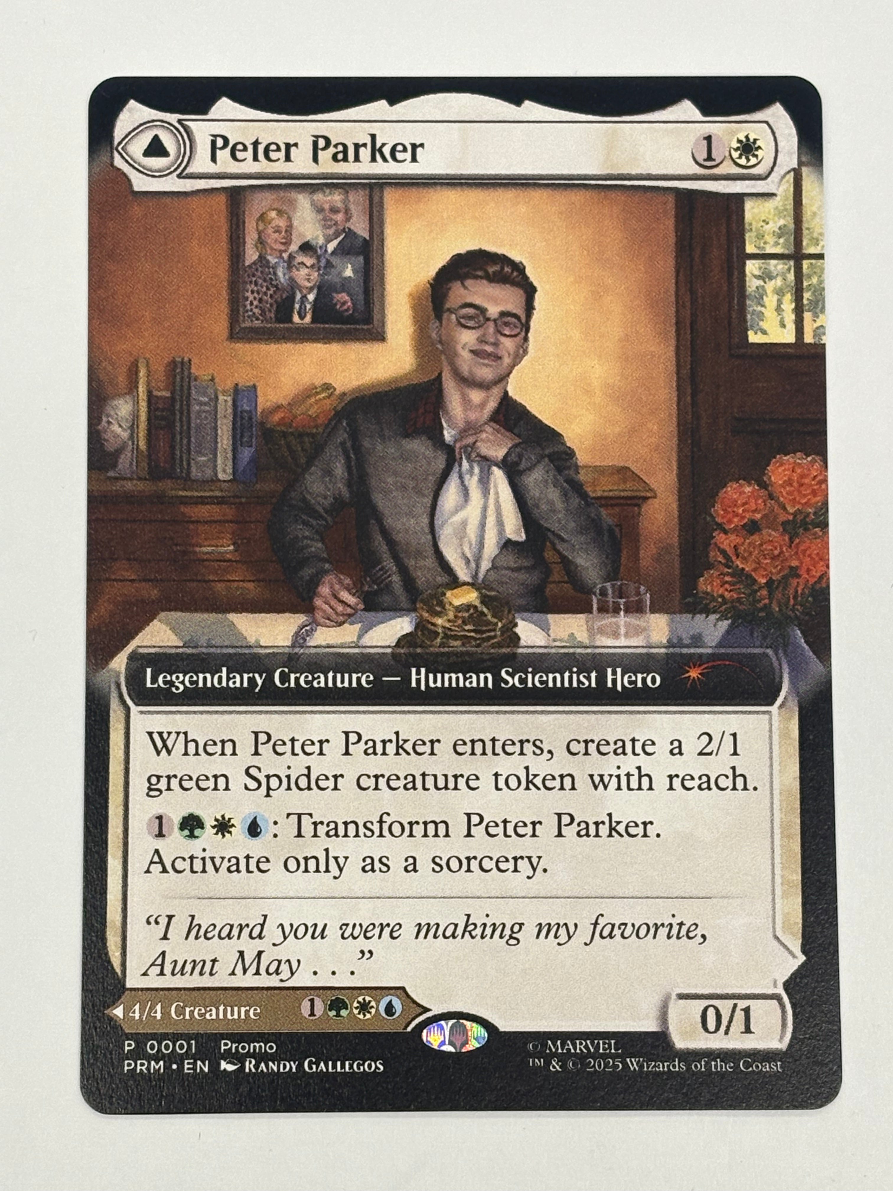 Magic the Gathering TCG - Marvel’s Spider-Man Promo Peter Parker (Extended Art) 001 NM