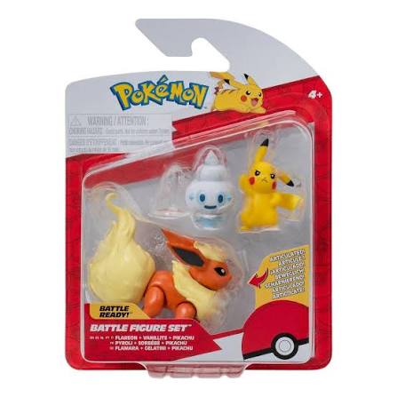 Jazwares Pokémon Battle Figure Set Flareon + Vanillite + Pikachu 3-Pack Action Figure