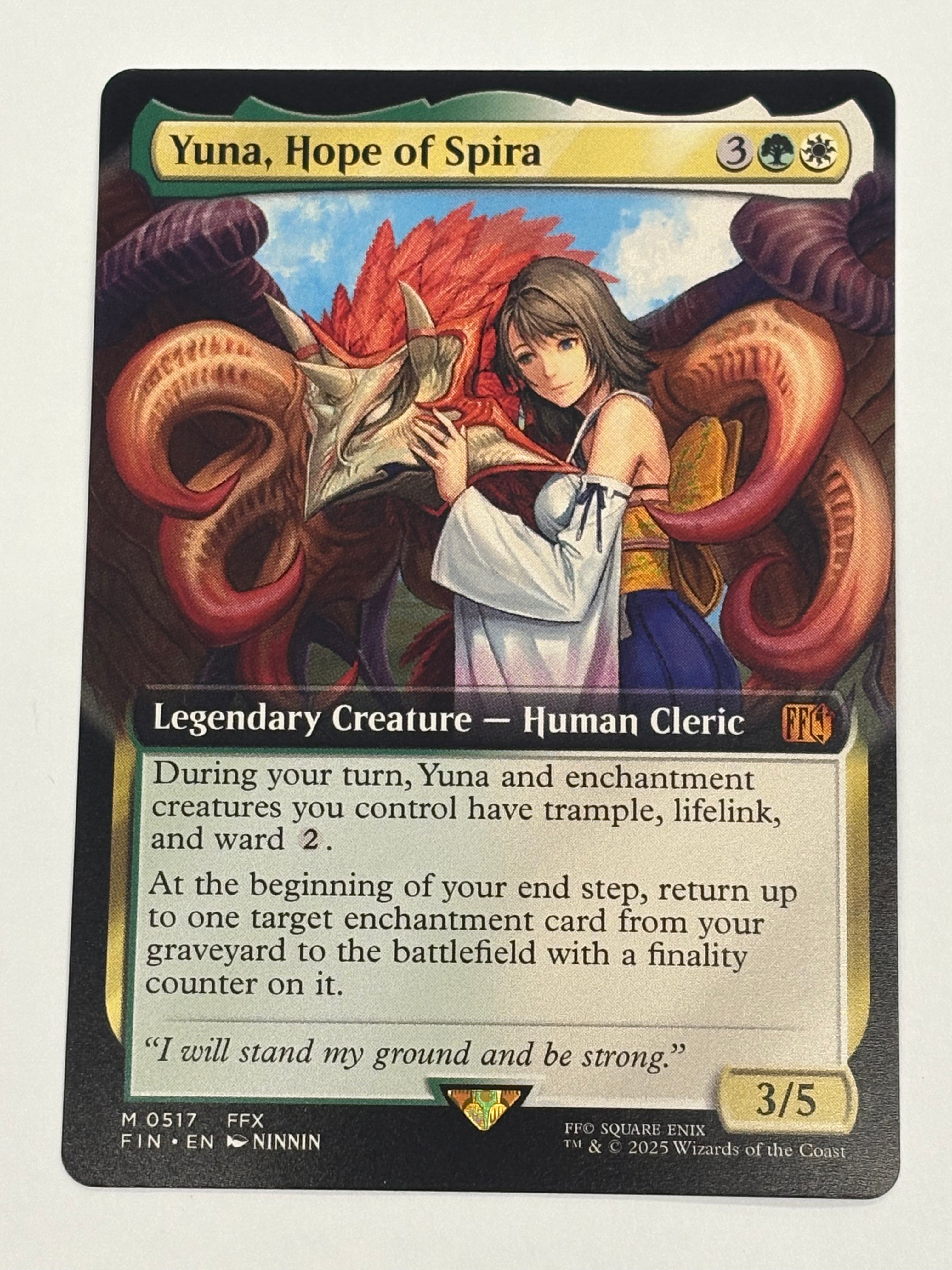 Magic The Gathering TCG - Final Fantasy Yuna, Hope of Spira (Extended Art) 517 NM