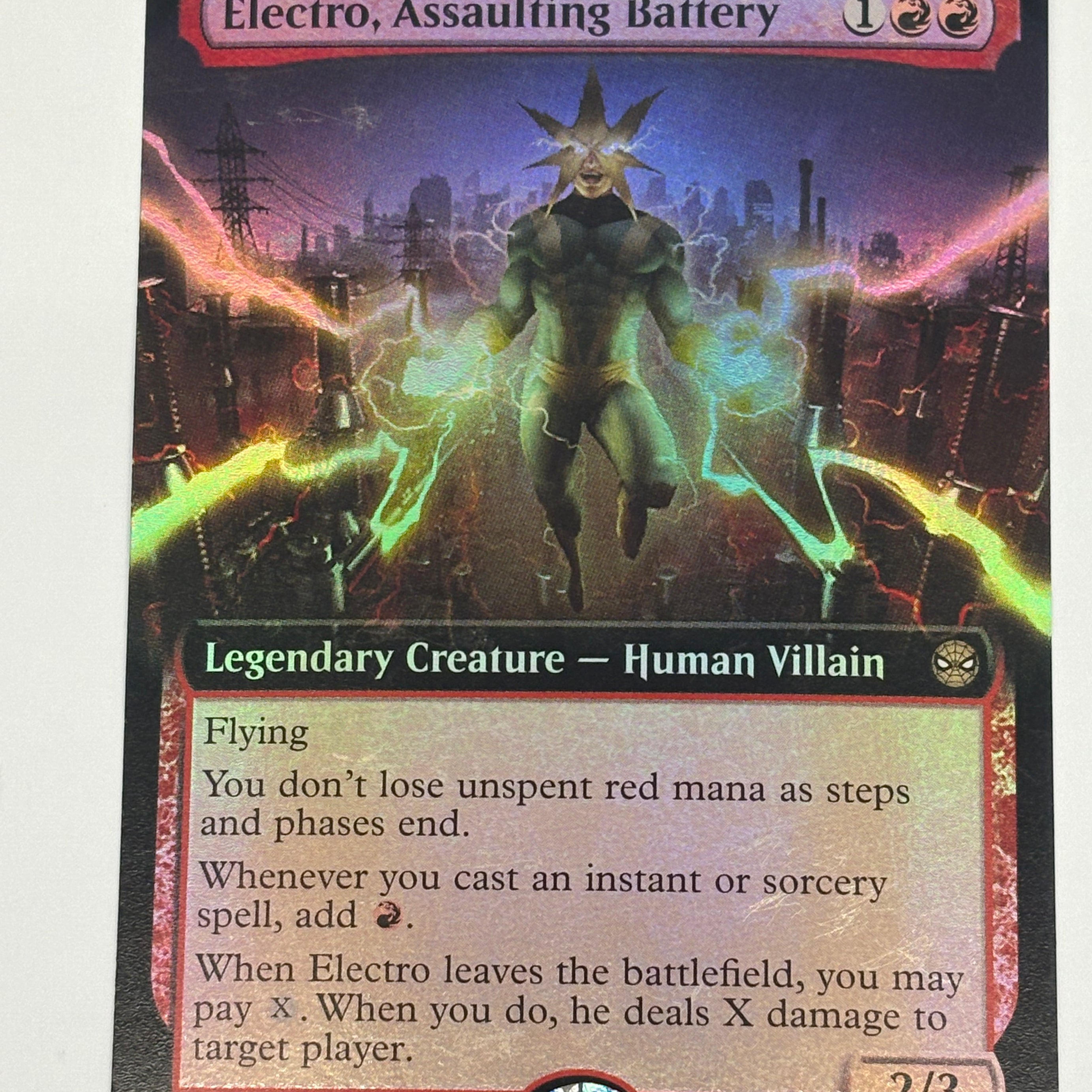 Magic The Gathering TCG - Marvel’s Spider-Man Electro, Assaulting Battery (Extended Art Foil) 260 NM