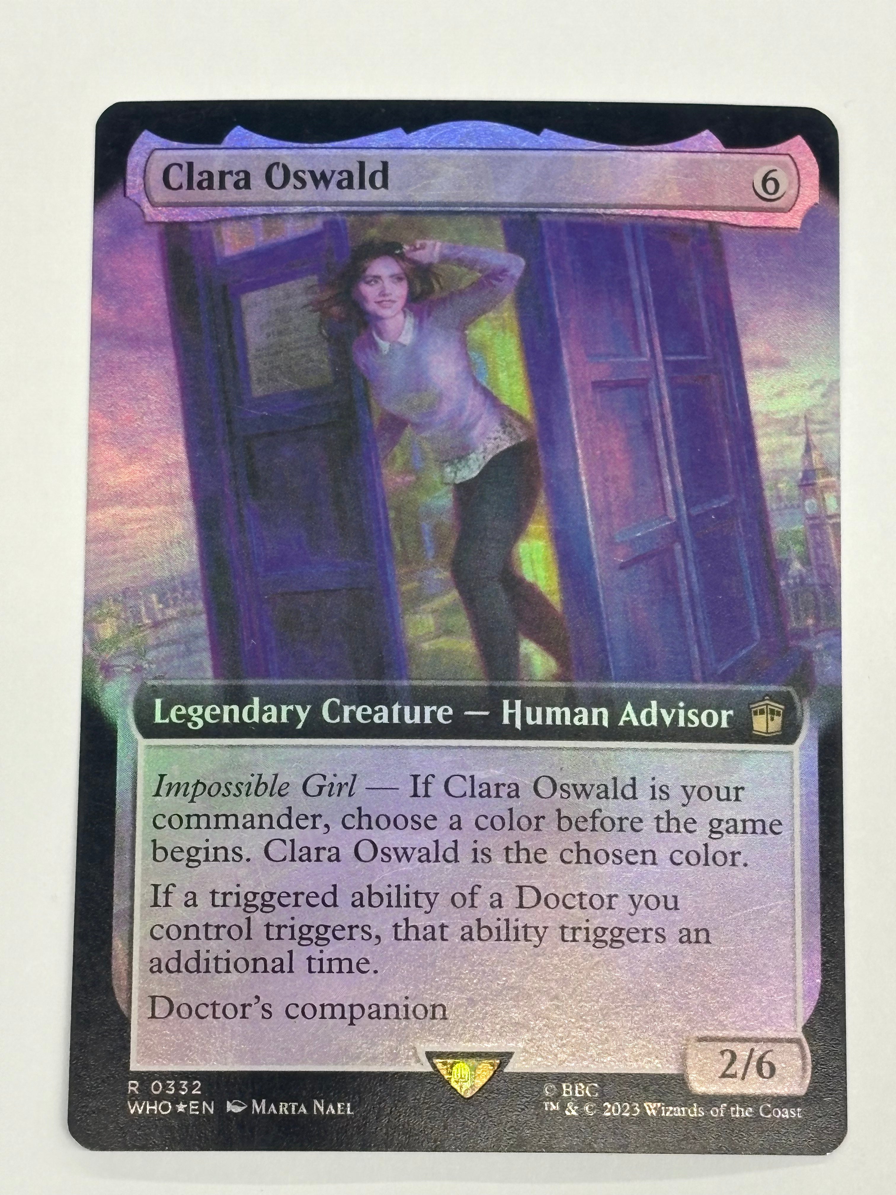Magic The Gathering TCG - Doctor Who Clara Oswald 332 (Extended Art Foil) 332 NM