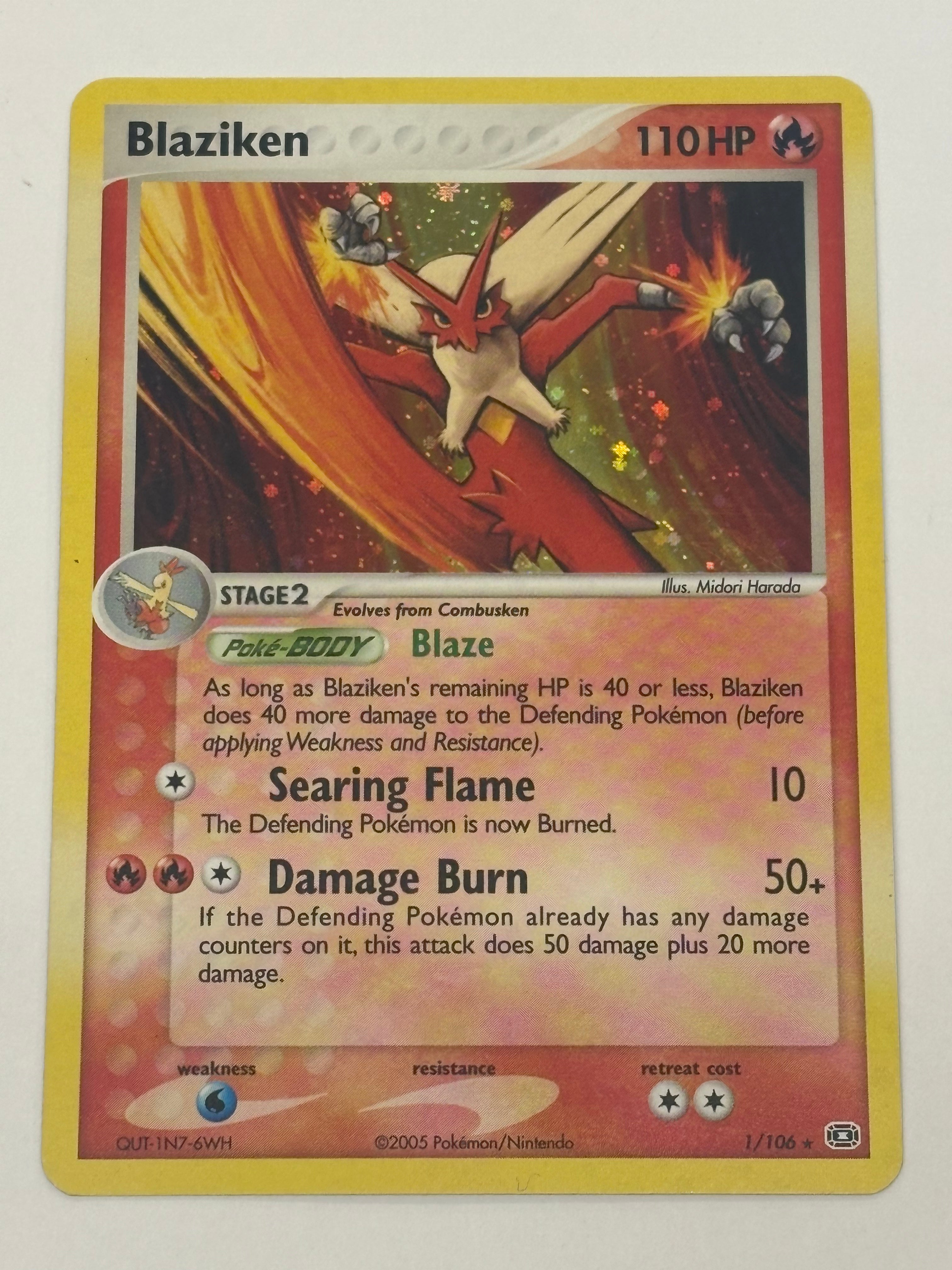 Pokémon TCG - EX Emerald Blaziken (Foil) 1/106 NM