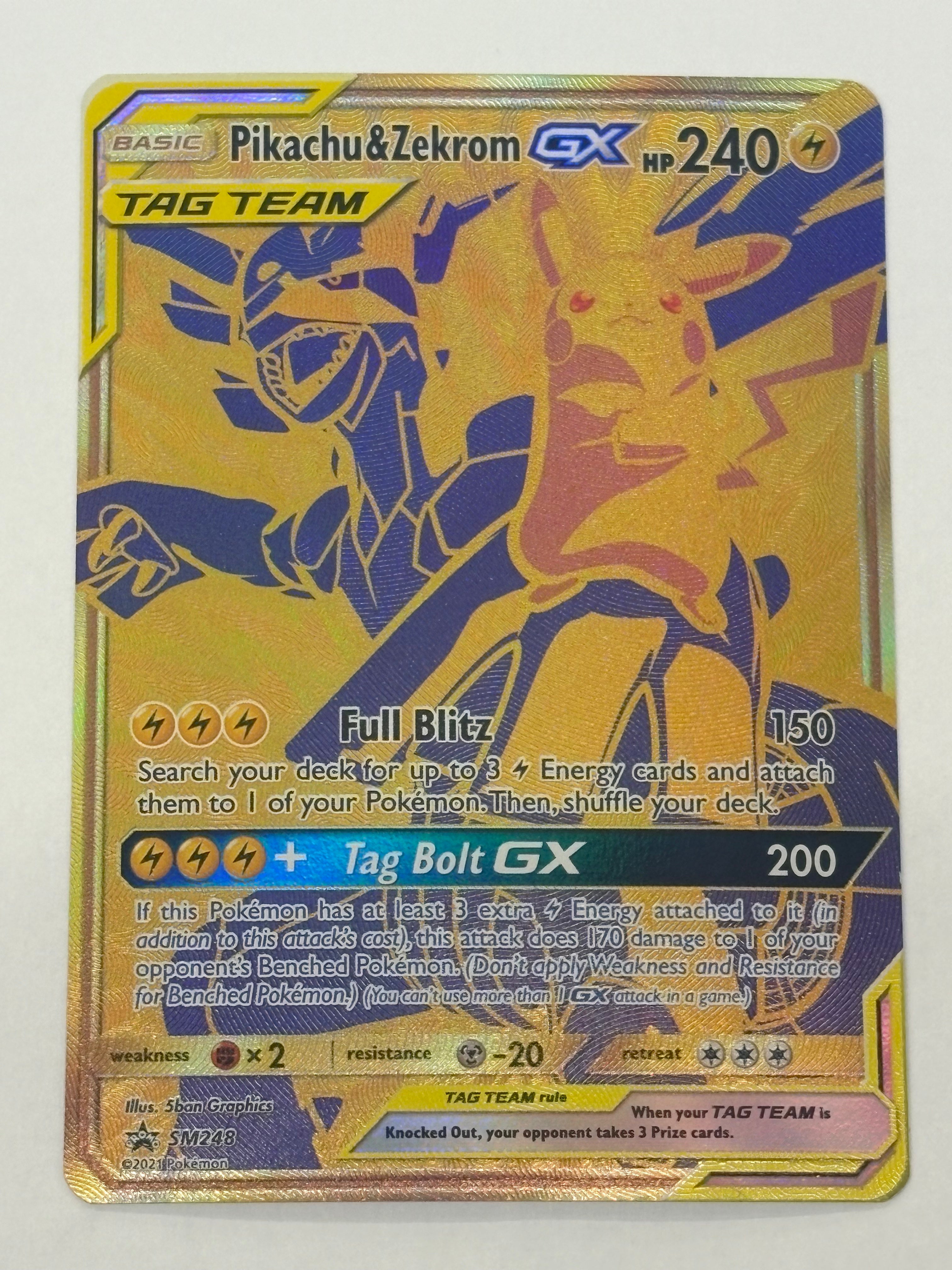 Pokémon TCG - Sun & Moon Promo Pikachu & Zekrom GX Tag Team SM248 NM