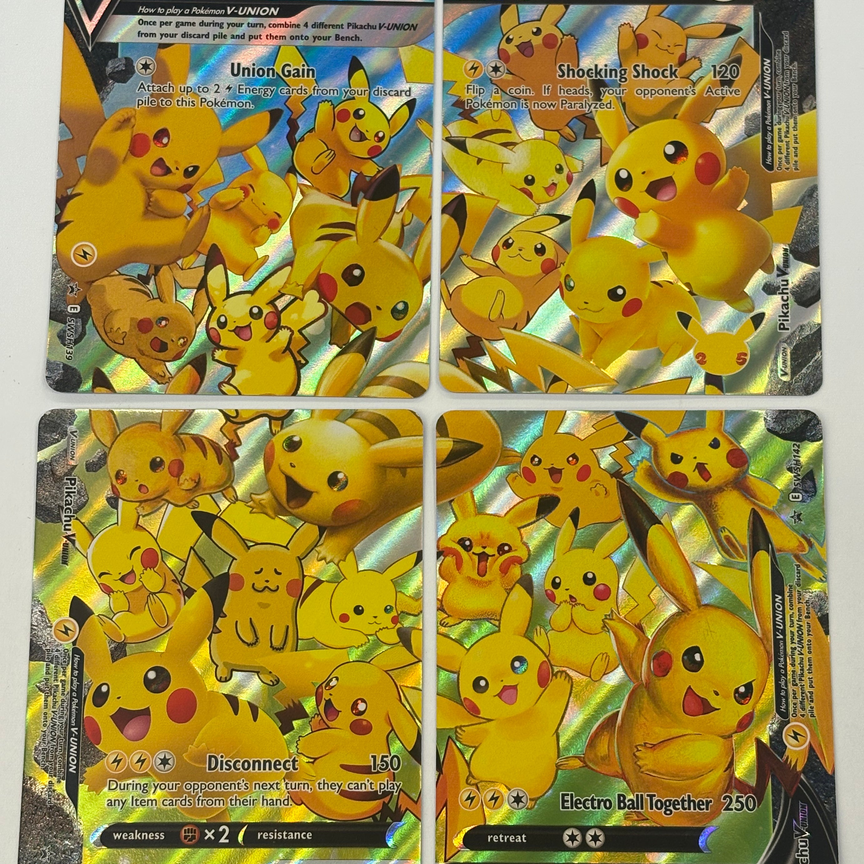 Pokémon TCG - Promo Pikachu V-Union SWSH139 (Set of 4) NM