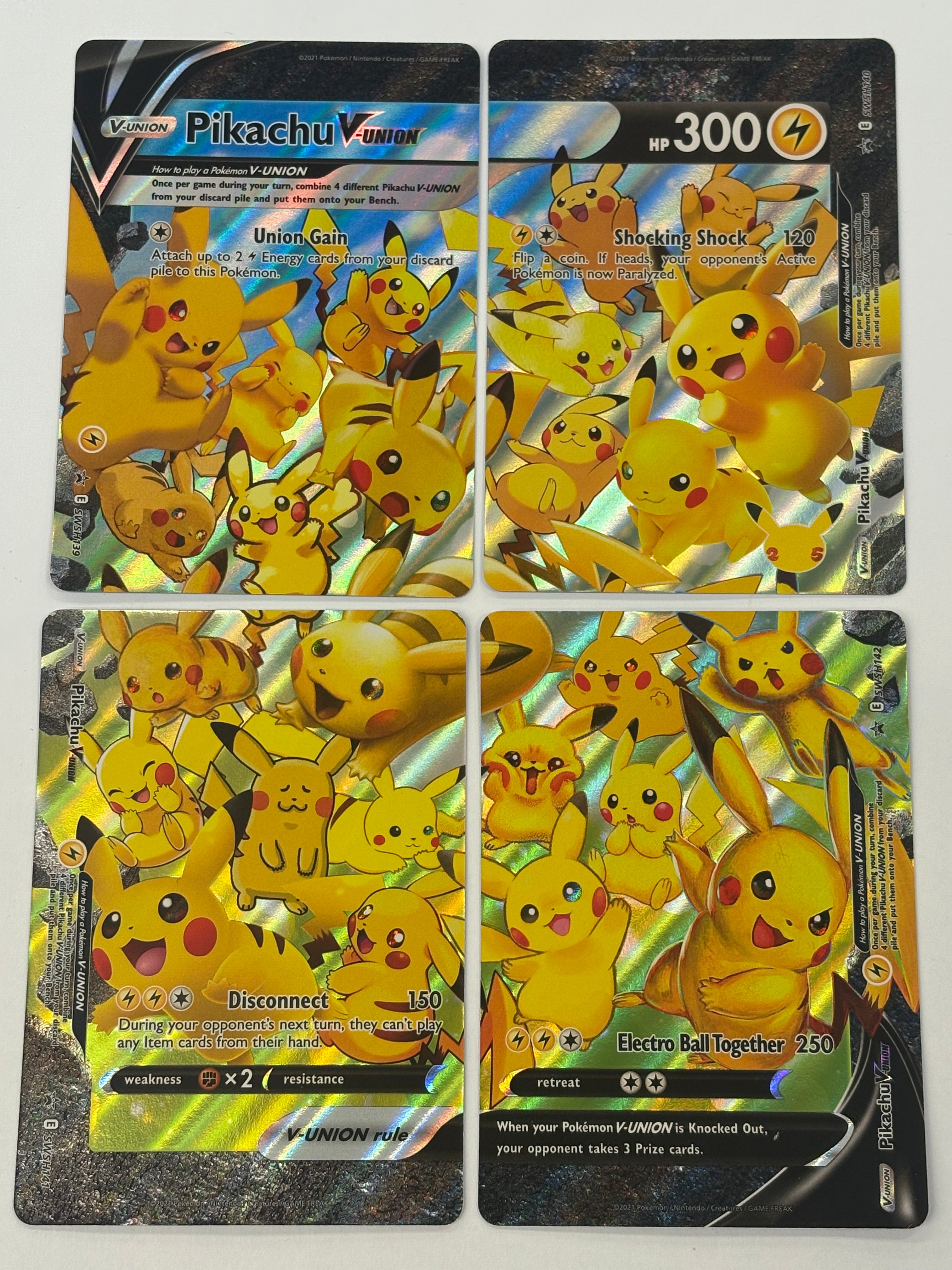 Pokémon TCG - Promo Pikachu V-Union SWSH139 (Set of 4) NM