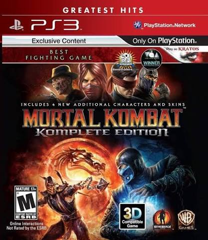PlayStation 3 Greatest Hits Mortal Kombat Komplete Edition Video Game