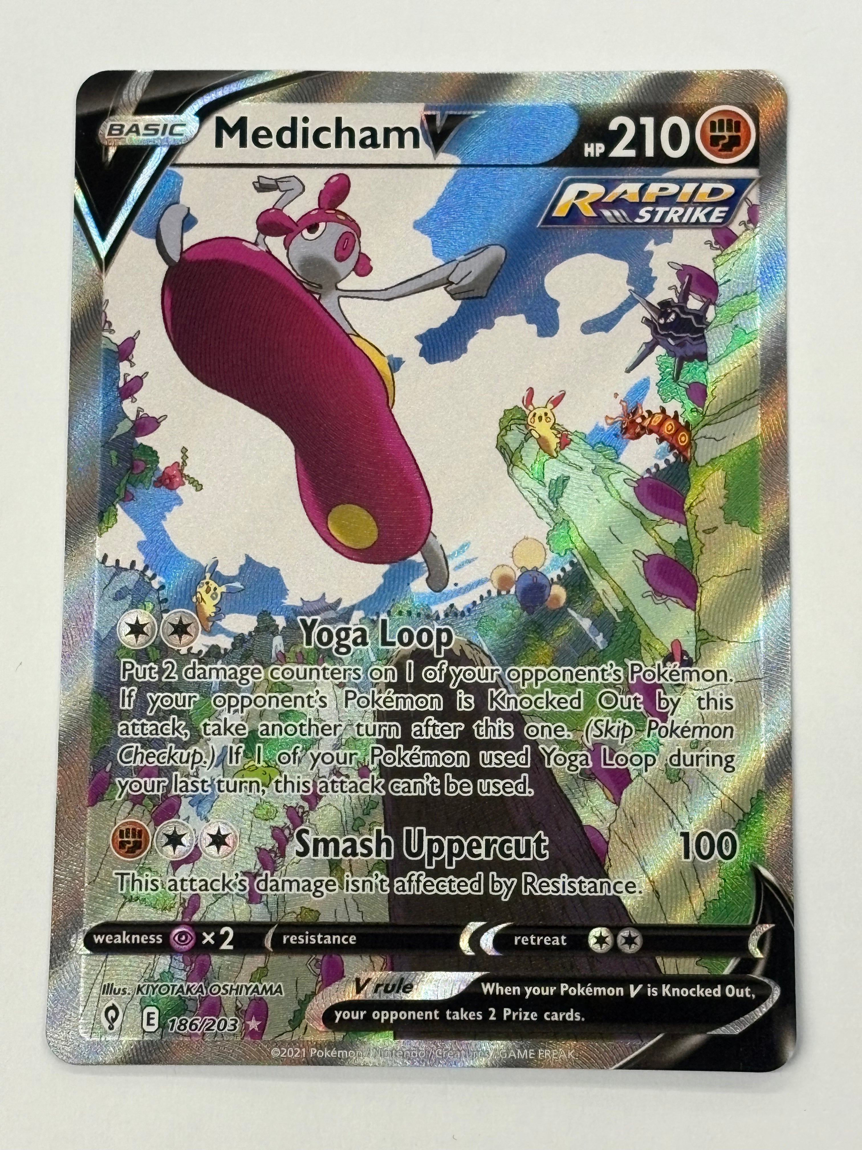 Pokémon TCG - Evolving Skies Medicham V 186/203 NM