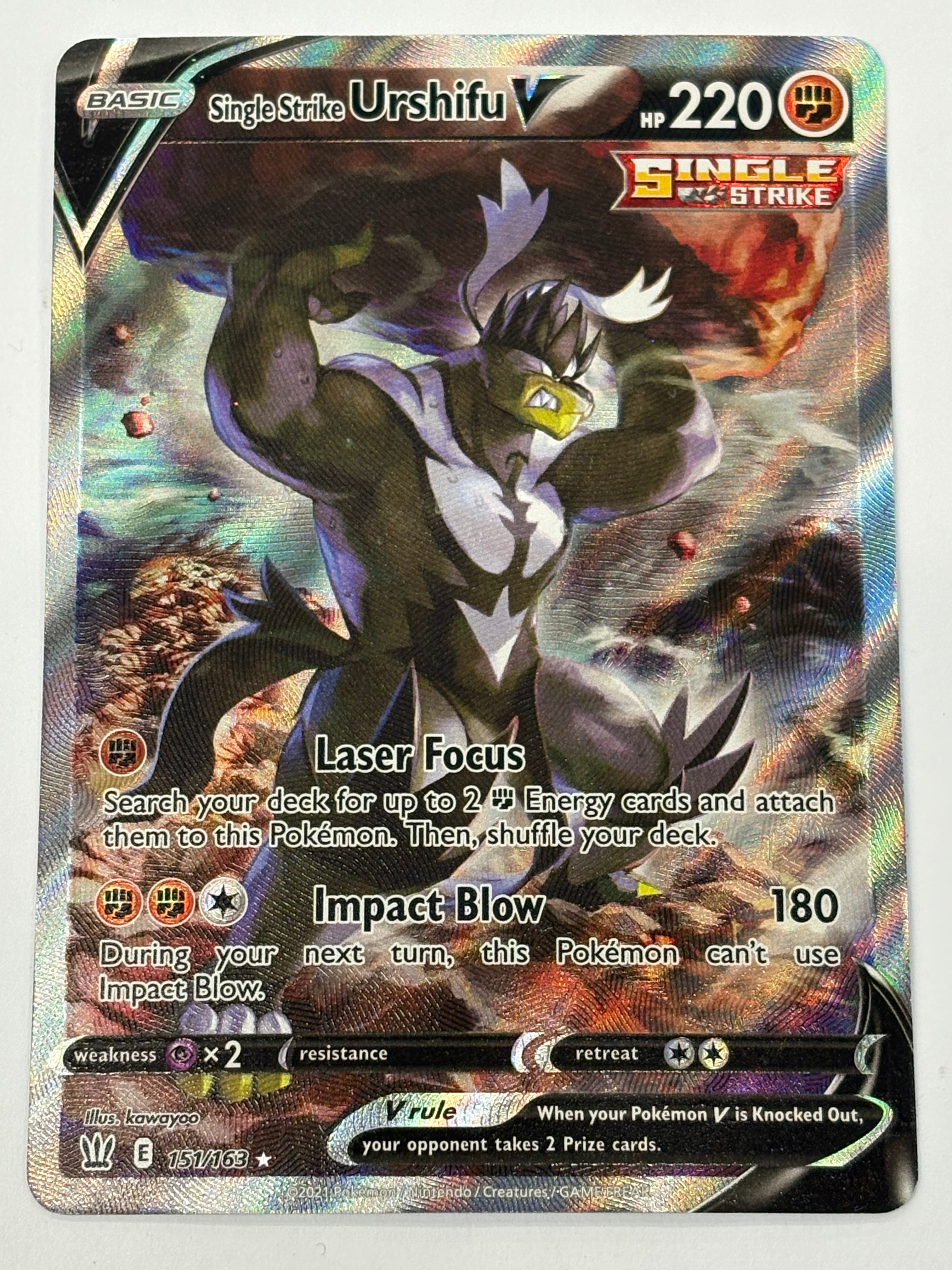 Pokémon TCG - Battle Styles Single Strike Urshifu V 151/163 NM