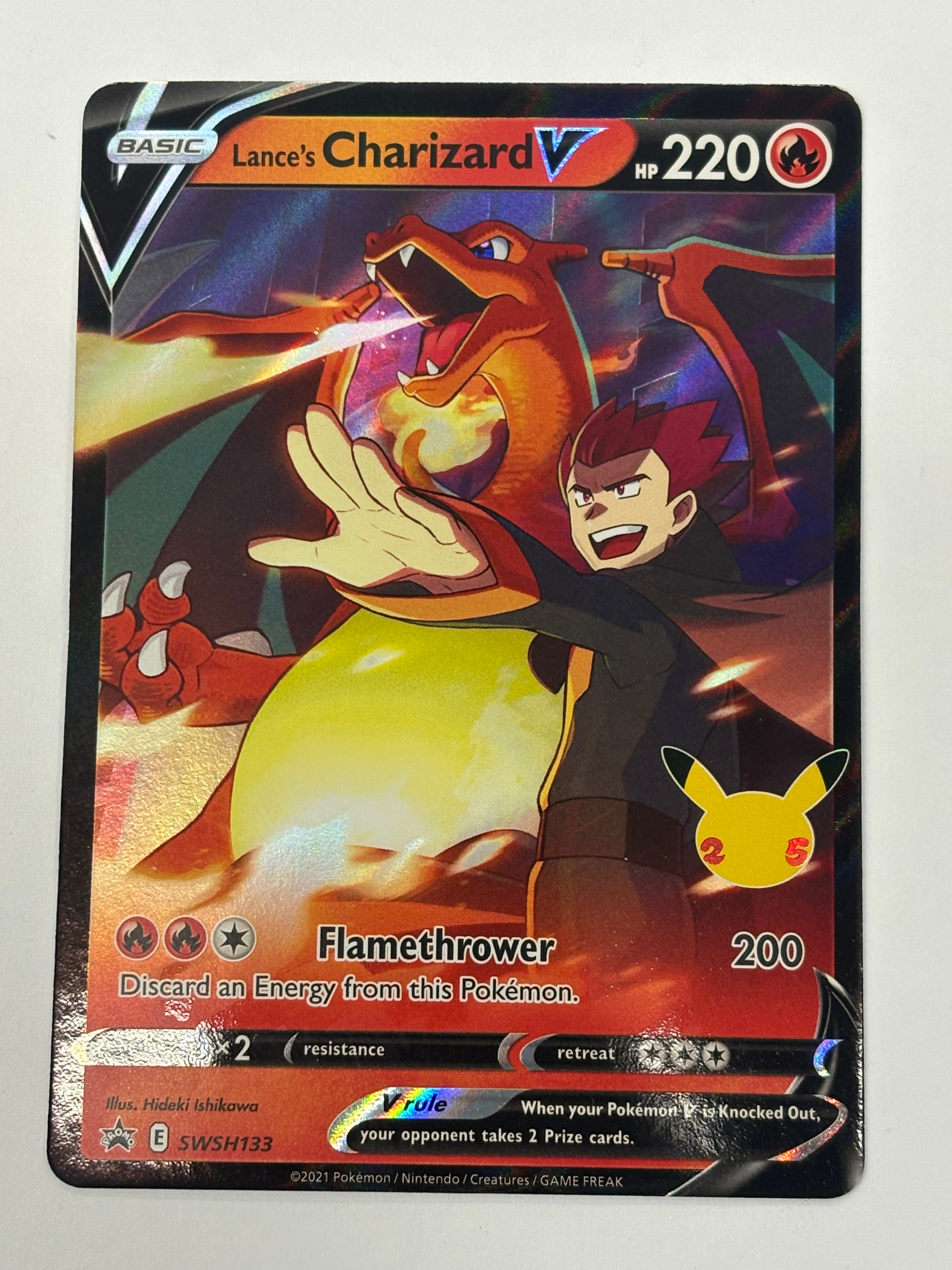 Pokémon TCG - Celebrations Promo Lance’s Charizard V SWSH133 NM