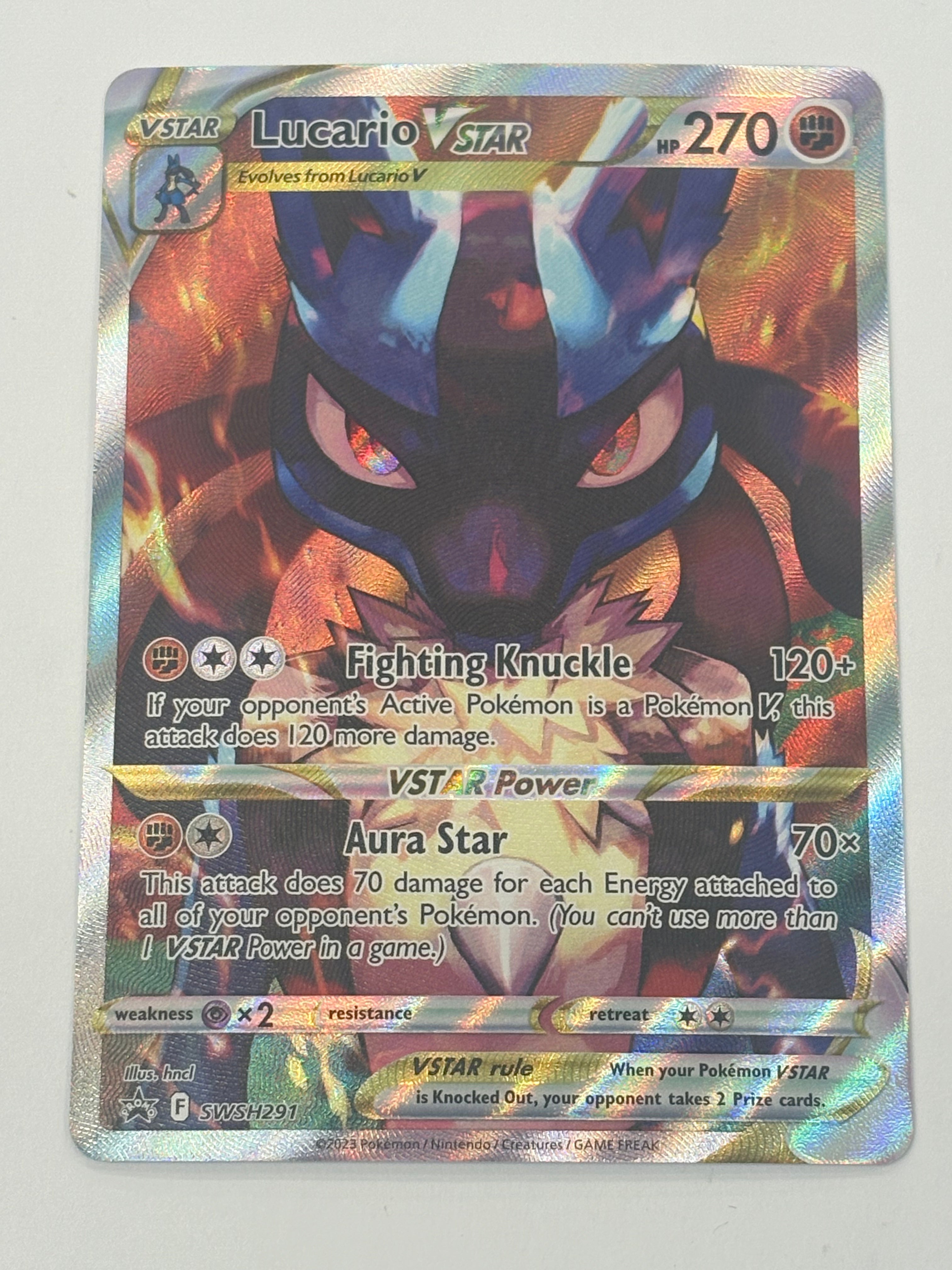 Pokémon TCG - Sword & Shield Promo Card Lucario VSTAR SWSH291 NM