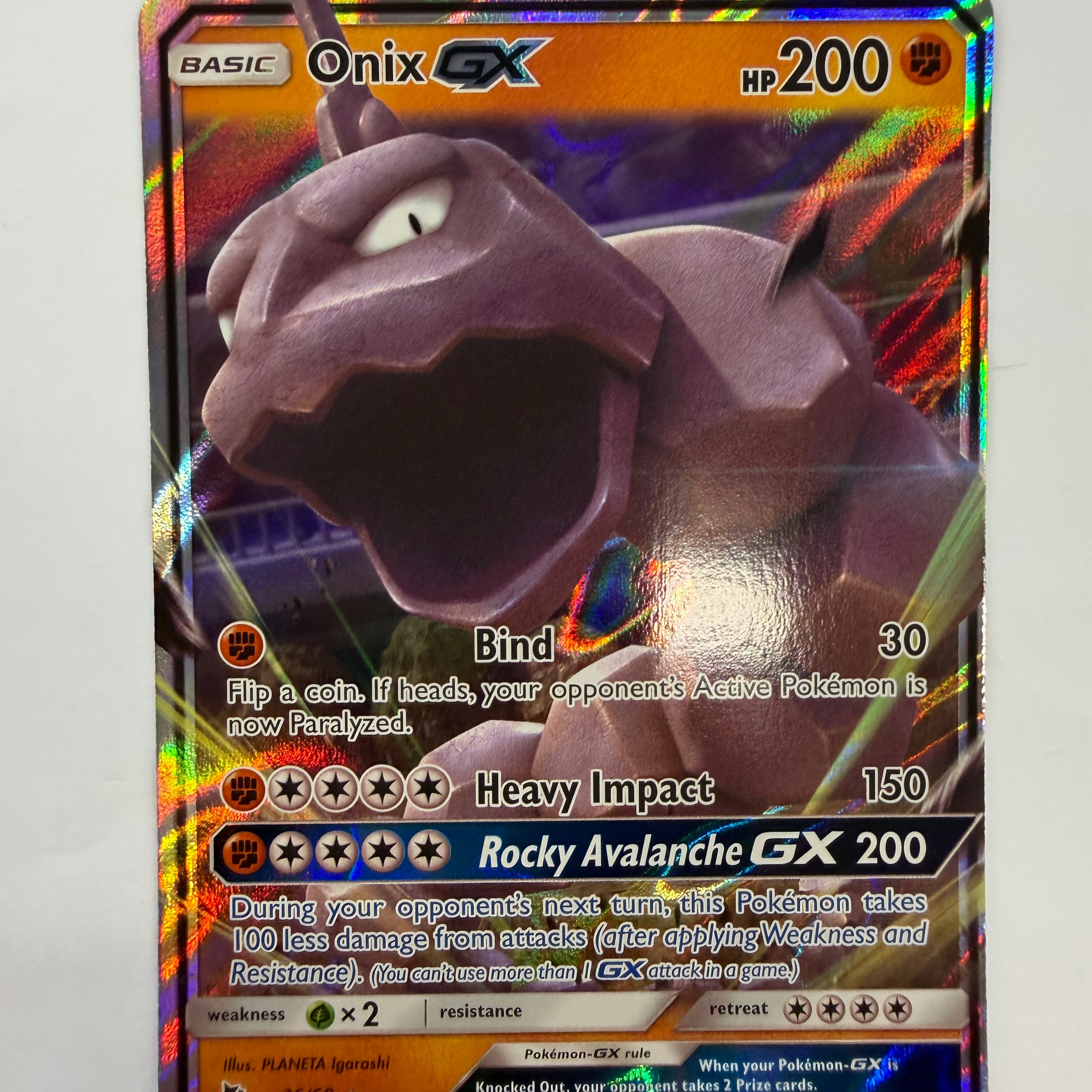 Pokémon TCG - Hidden Fates Onix GX 36/68 NM