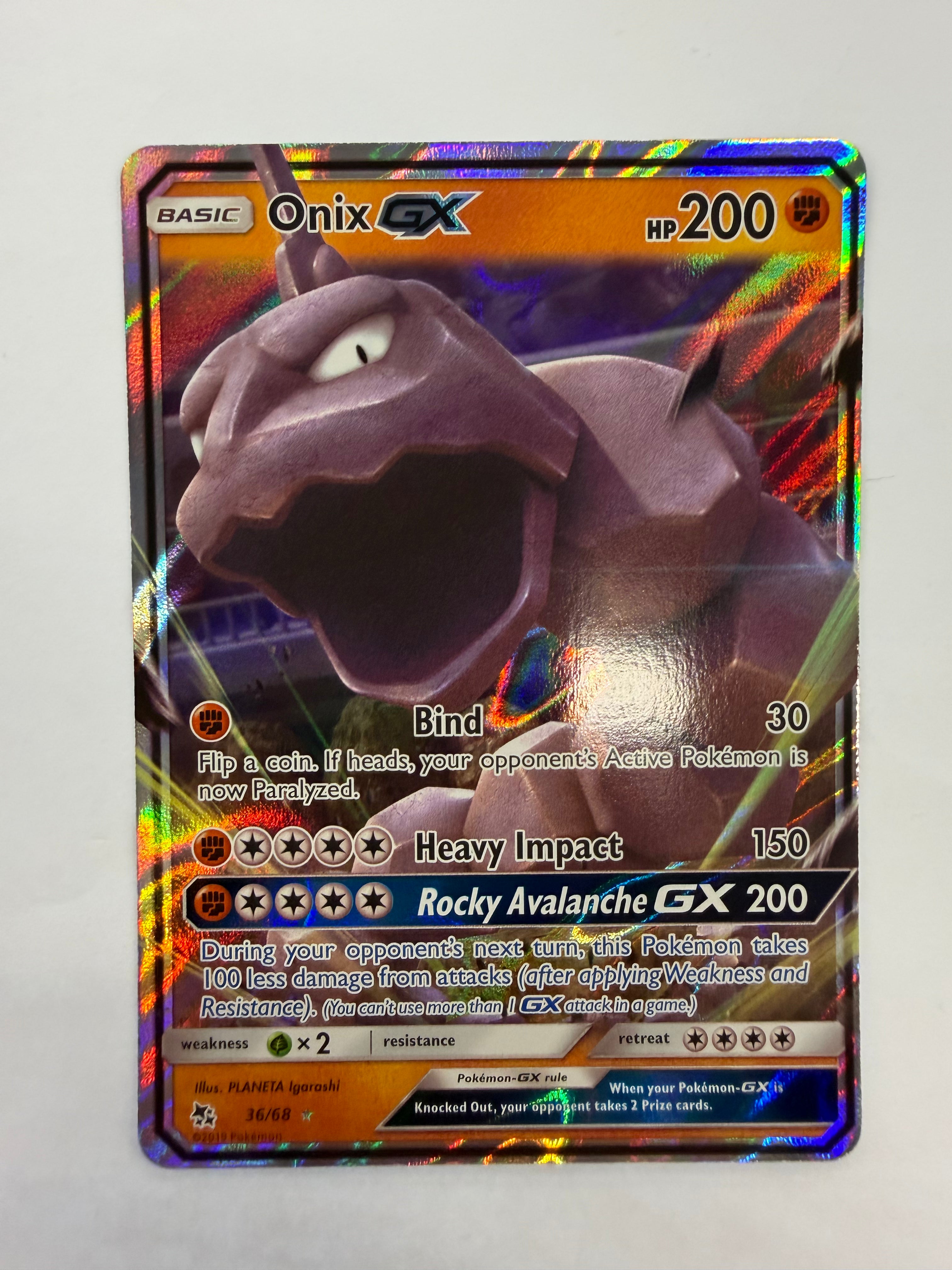 Pokémon TCG - Hidden Fates Onix GX 36/68 NM