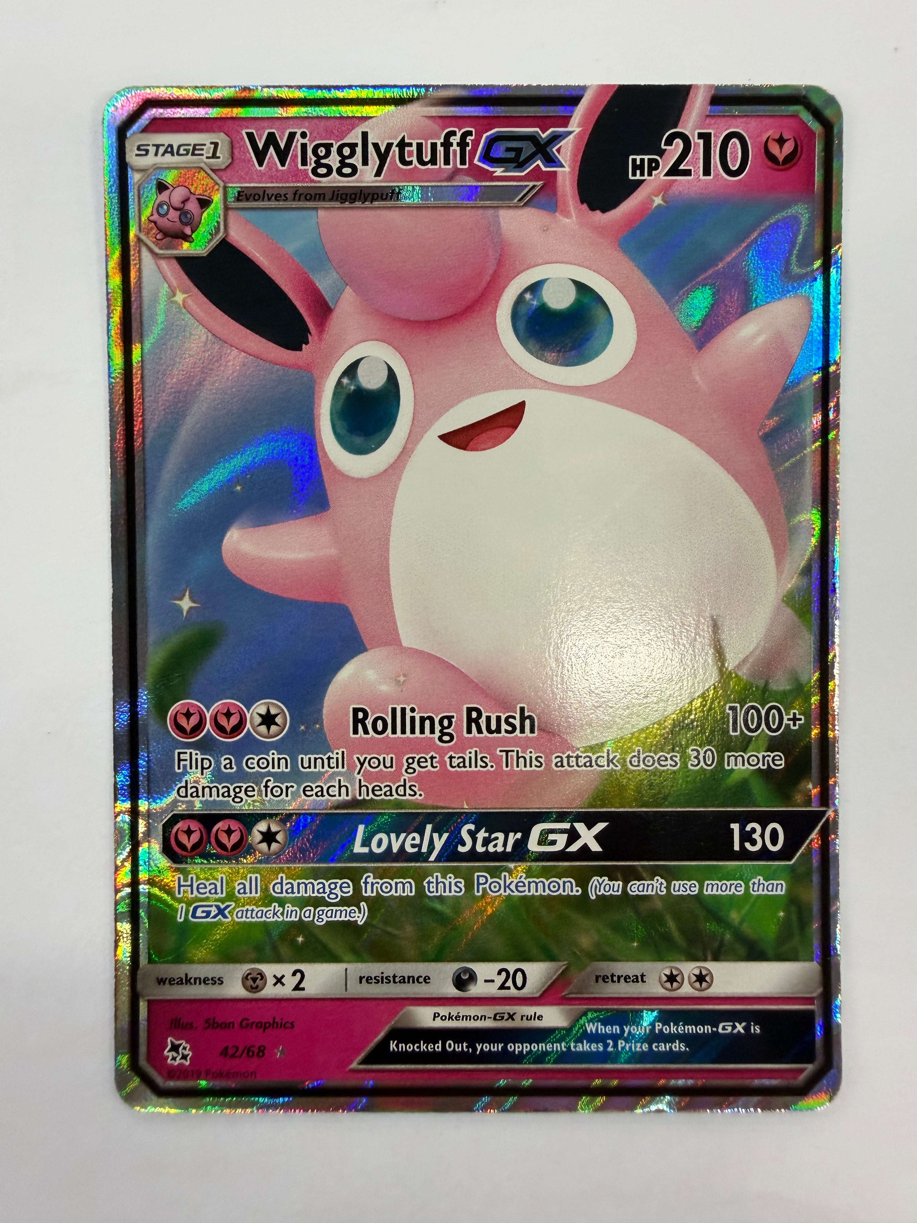 Pokémon TCG - Hidden Fates Wigglytuff GX 42/68 NM