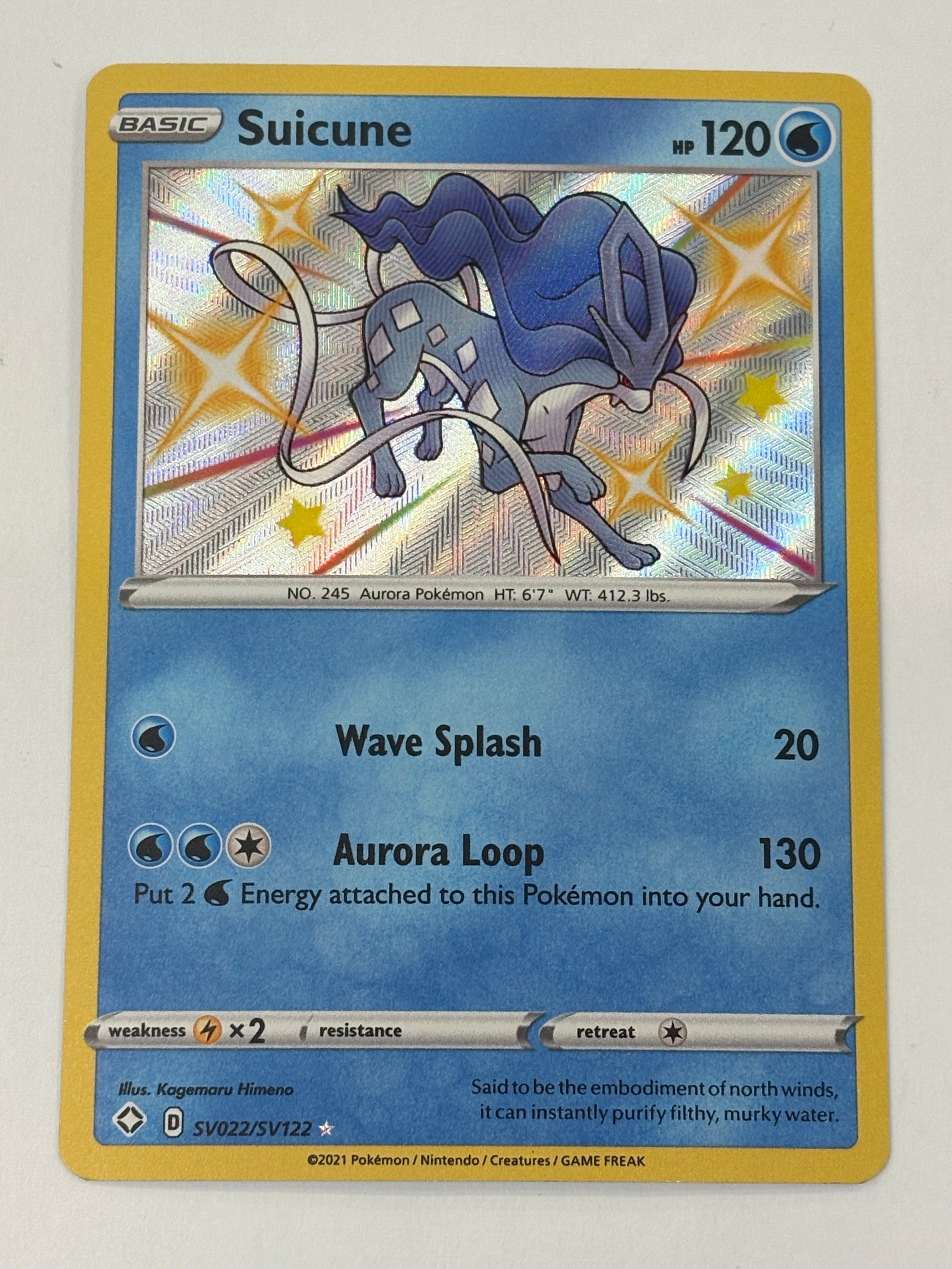 Pokémon TCG - Shining Fates Suicune SV022/SV122 NM