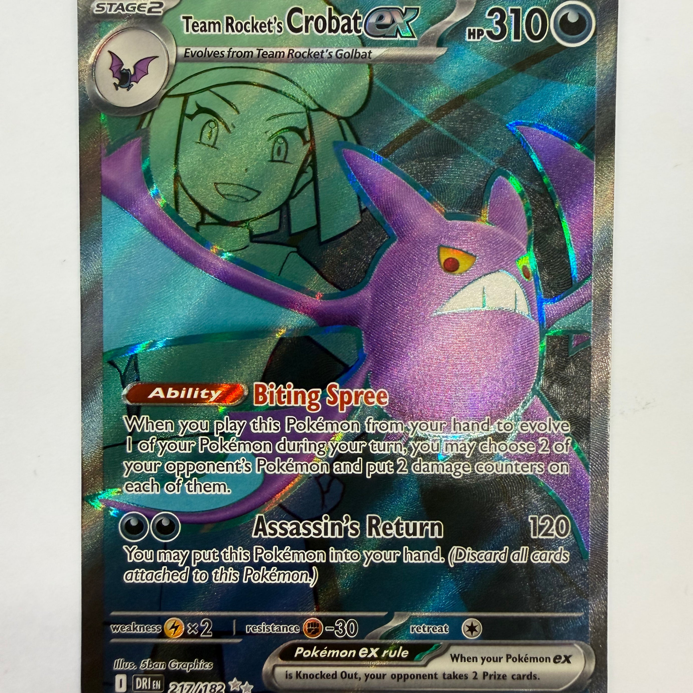 Pokémon TCG - Destined Rivals Team Rocket's Crobat 217/182 NM