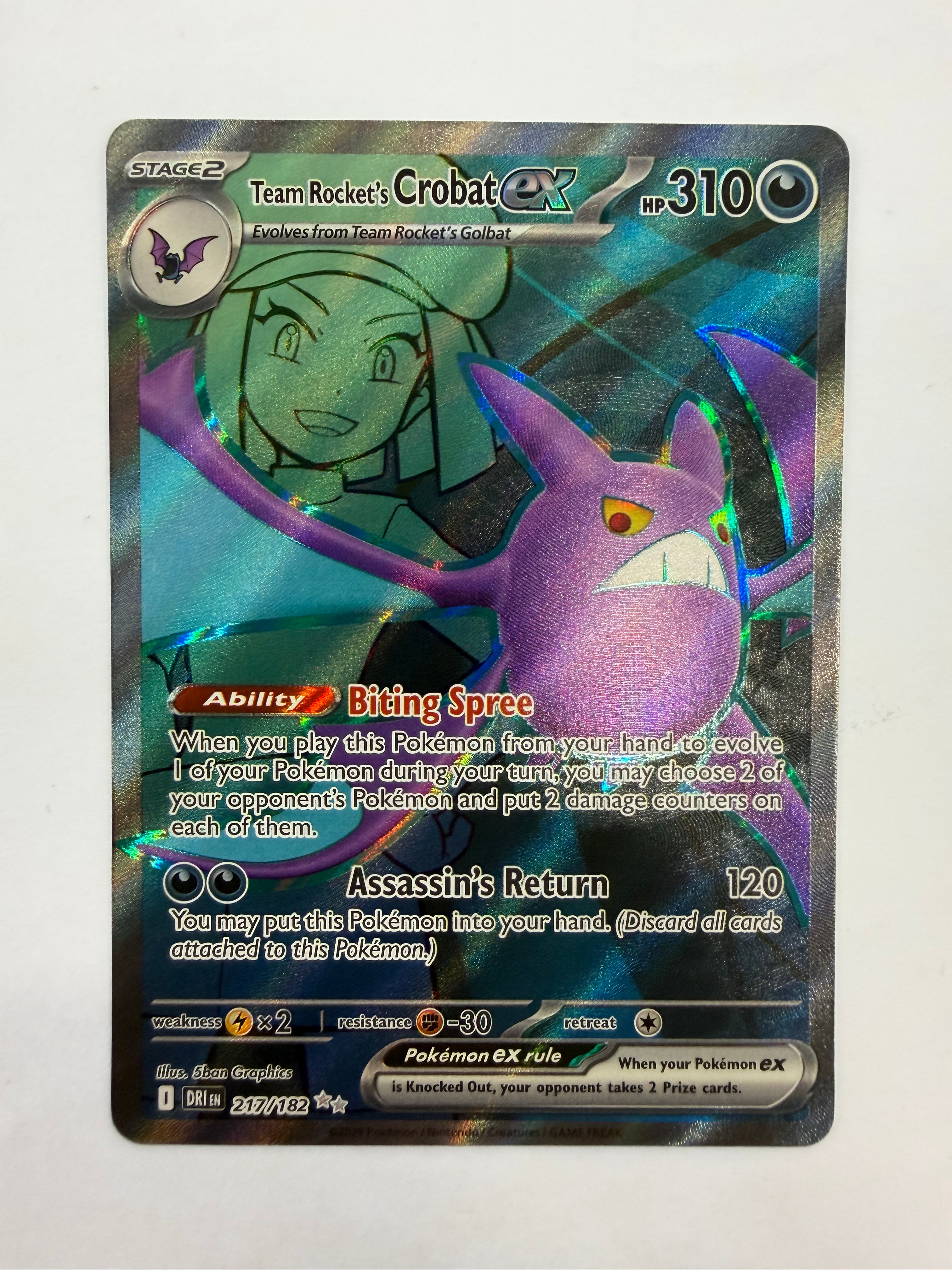Pokémon TCG - Destined Rivals Team Rocket's Crobat 217/182 NM