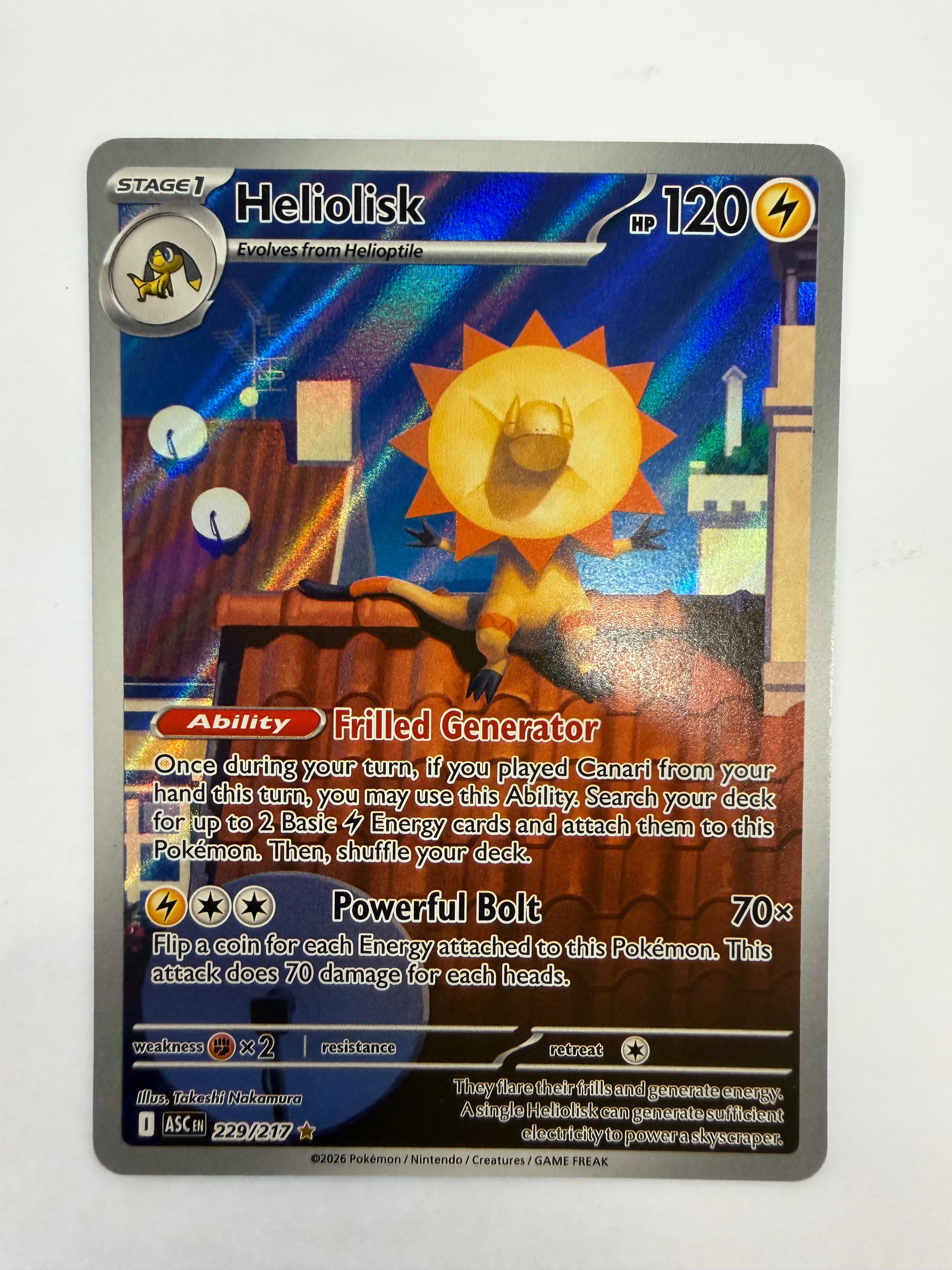 Pokémon TCG - Ascended Heroes Heliolisk 229/217 NM