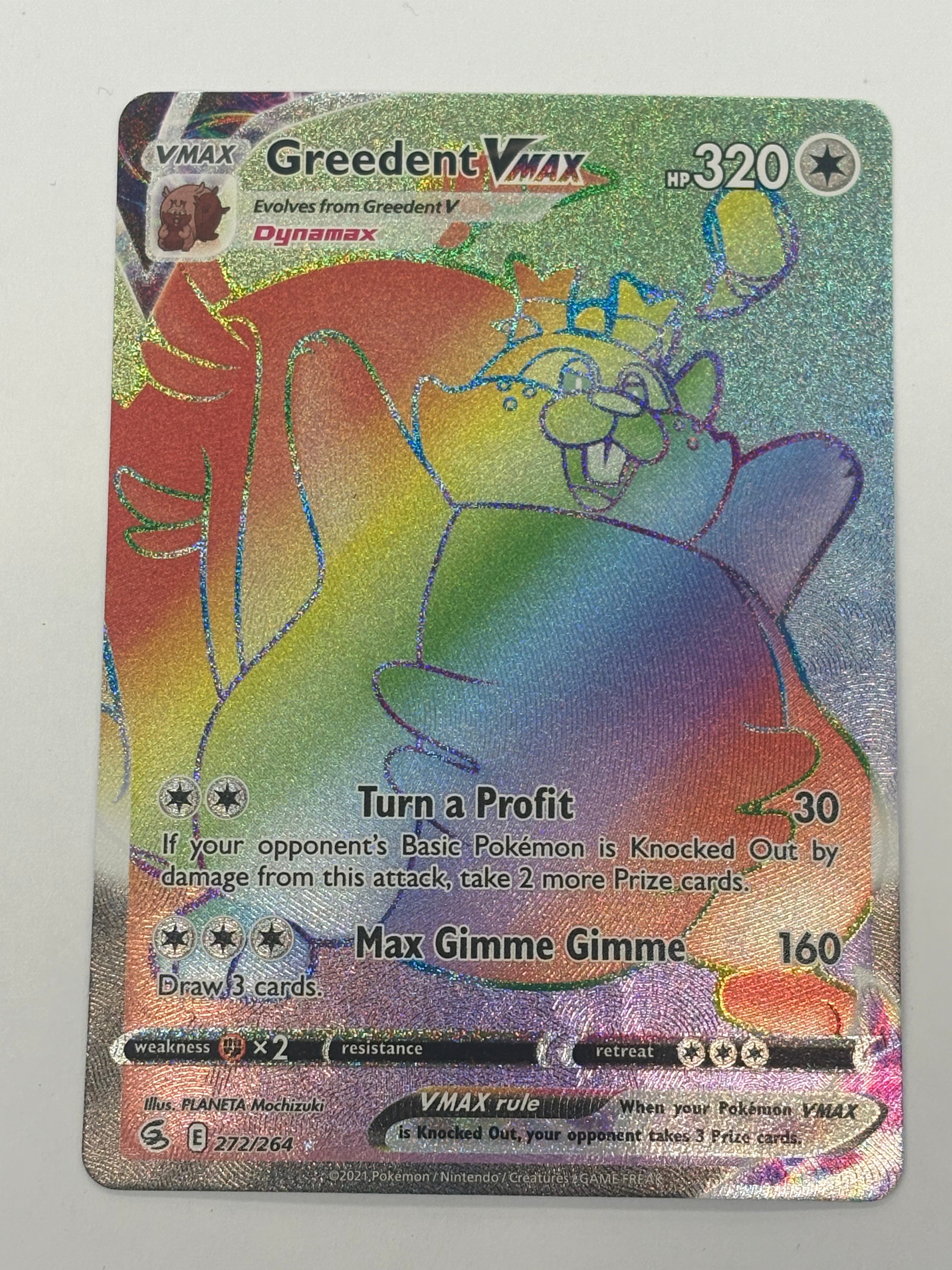 Pokémon TCG - Fusion Strike Greedent VMAX 272/264 NM
