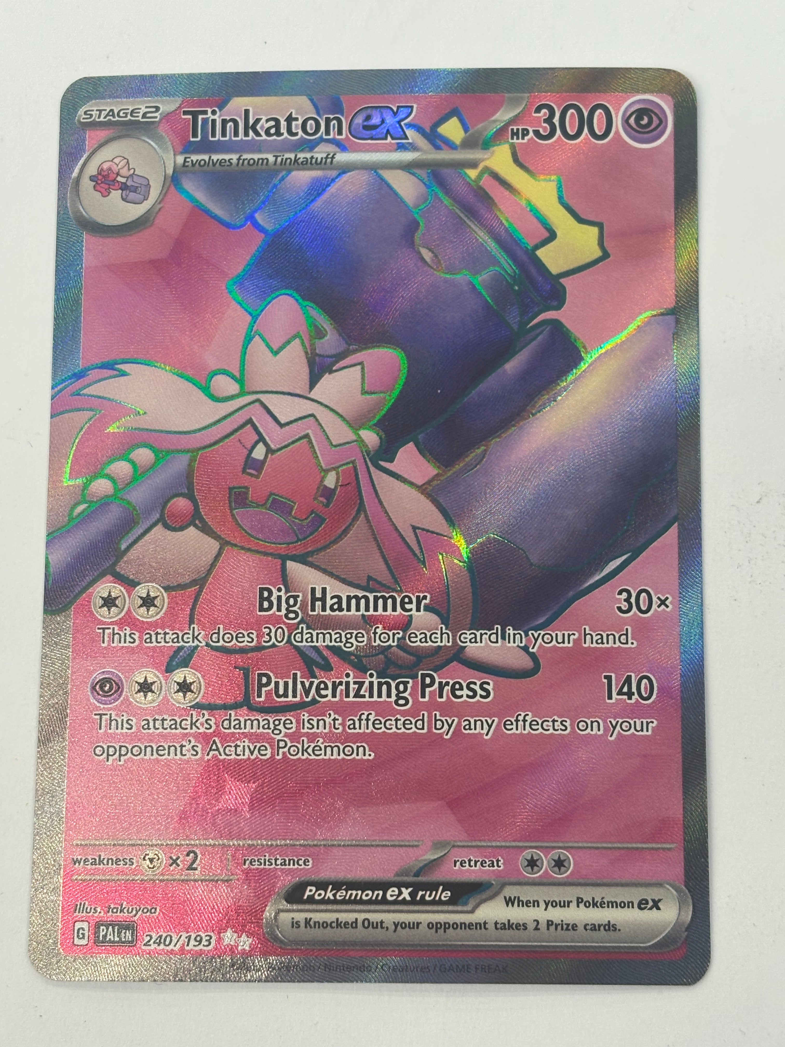 Pokémon TCG - Paldea Evolved Tinkaton ex 240/193 NM