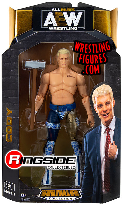 AEW Jazwares Unrivaled Collection Series 1 V.2 Cody Rhodes #1 Action Figure