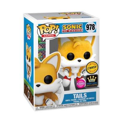 CHASE Funko Pop! Games Sonic the Hedgehog Tails Flocked Chase Edition #978