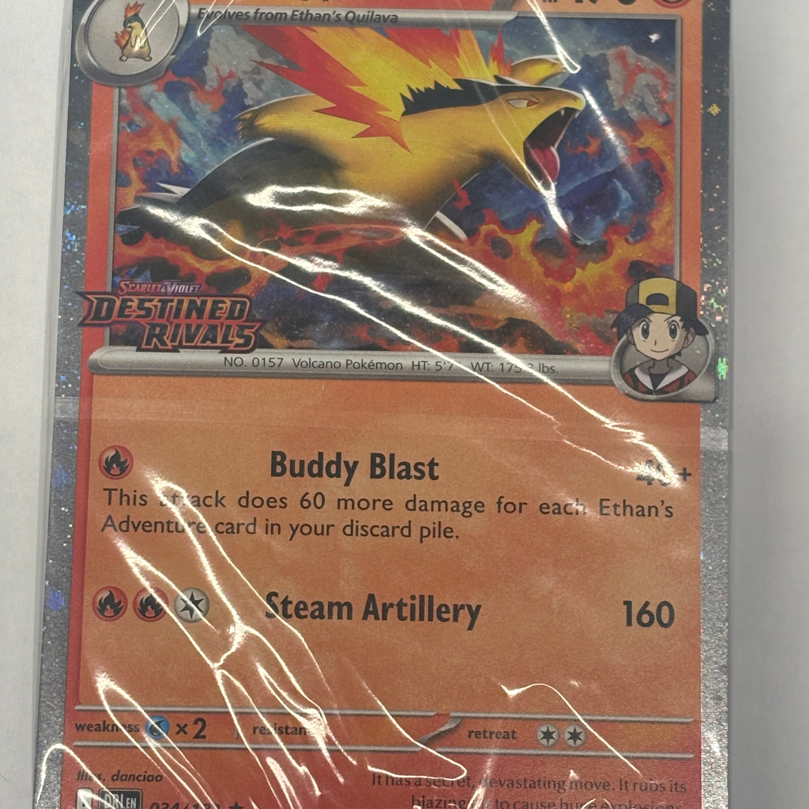 Pokémon TCG - Destined Rivals Build And Battle Ethan’s Typhlosion Stamped Promo 034/182 (Sealed)