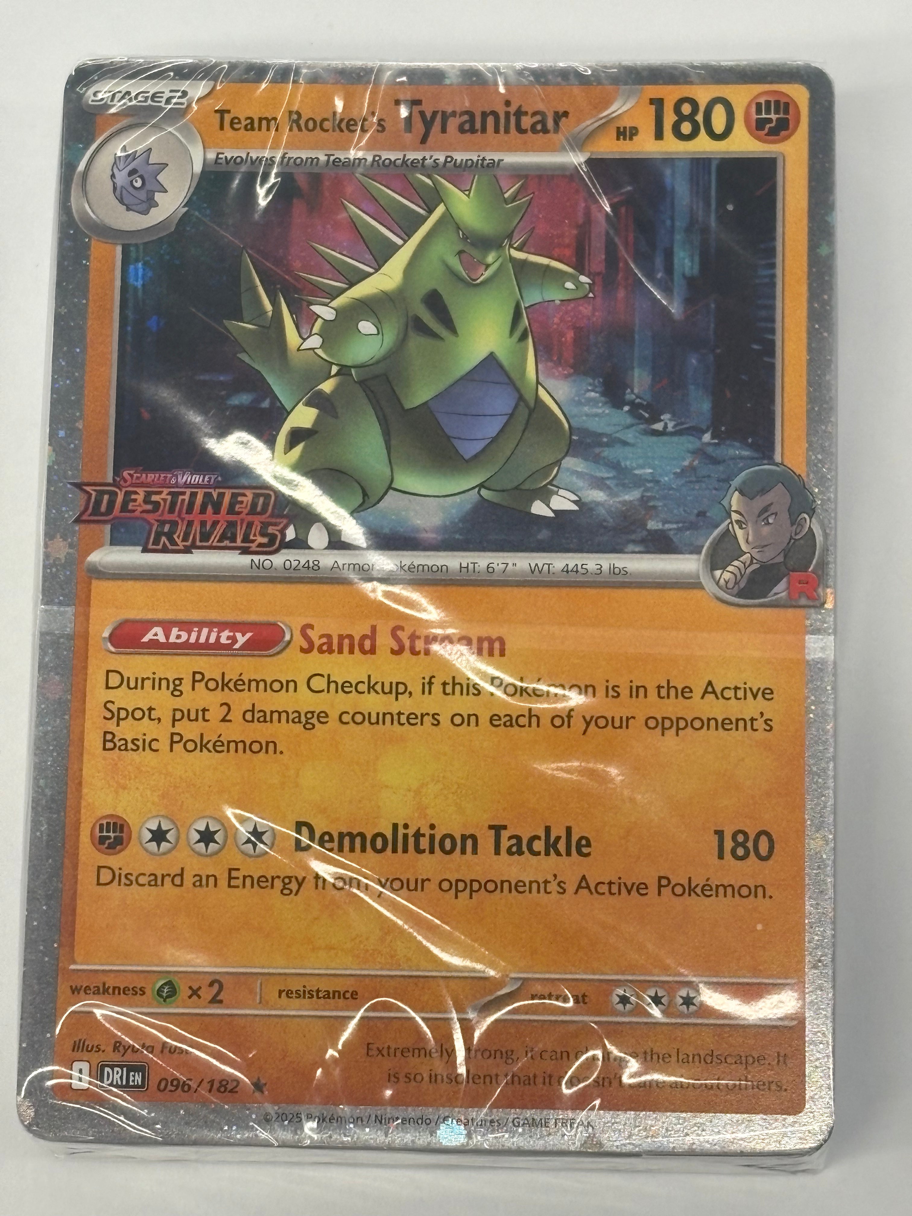 Pokémon TCG - Destined Rivals Build And Battle Team Rocket’s Tyranitar Stamped Promo 087/182 (Sealed)