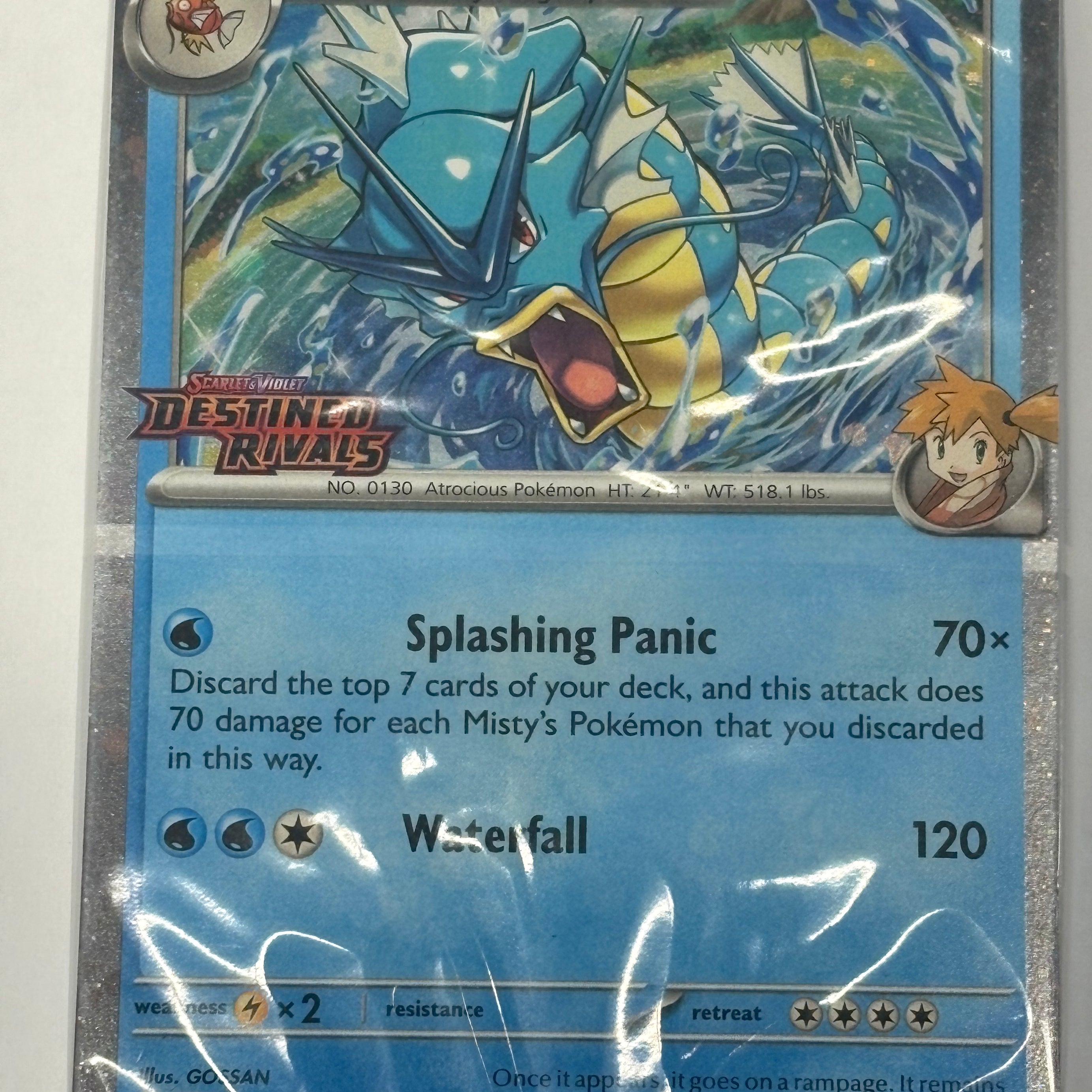 Pokémon TCG - Destined Rivals Build And Battle Misty’s Gyarados Stamped Promo 049/182 (Sealed)