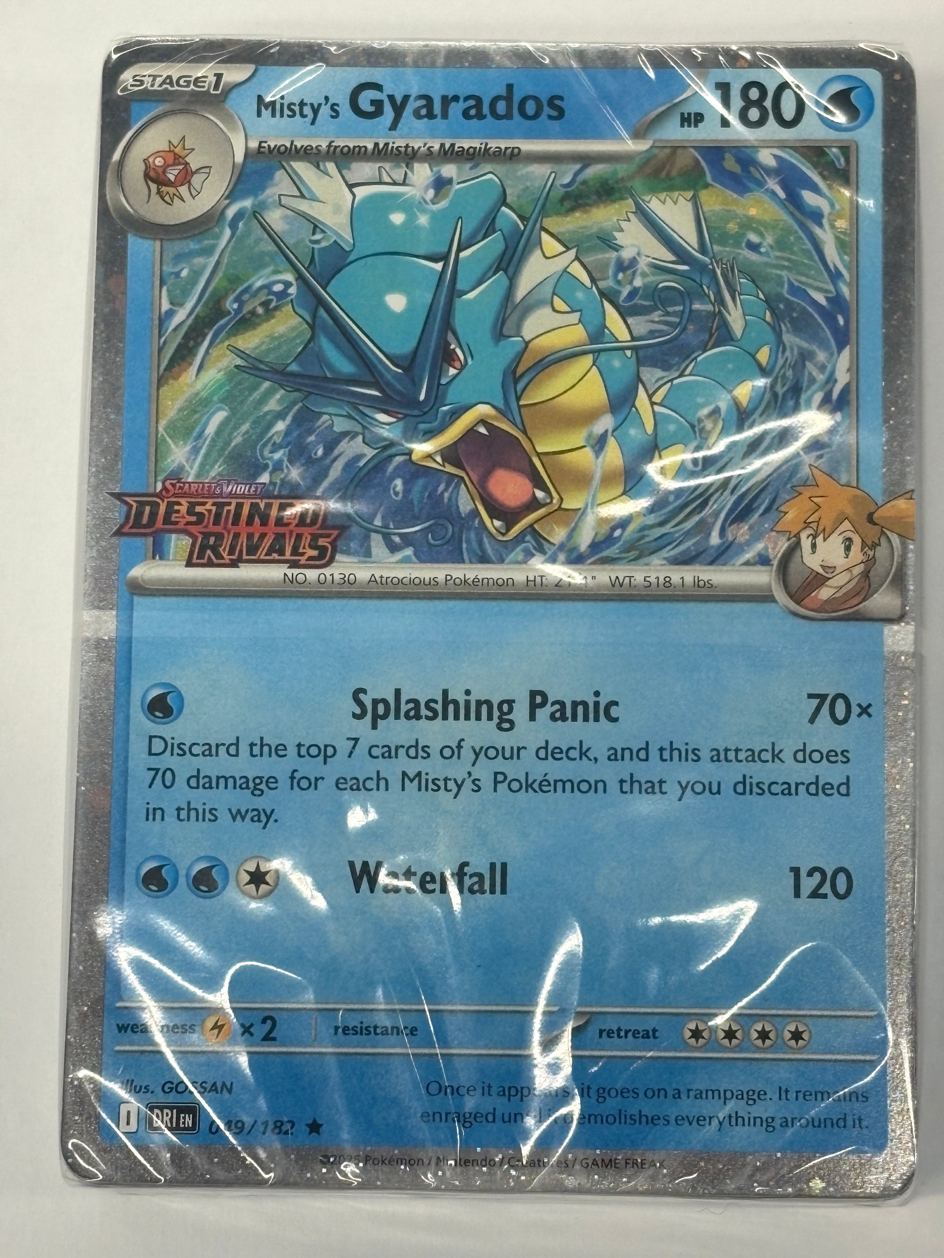 Pokémon TCG - Destined Rivals Build And Battle Misty’s Gyarados Stamped Promo 049/182 (Sealed)