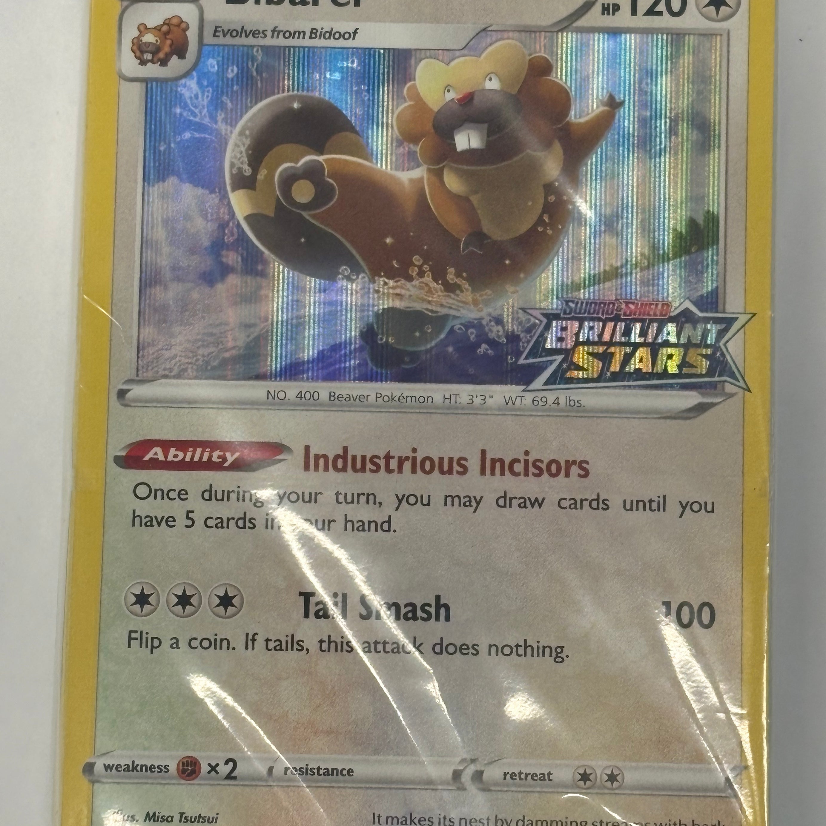 Pokémon TCG - Brilliant Stars Build And Battle Bibarel Stamped Promo SWSH188 (Sealed)