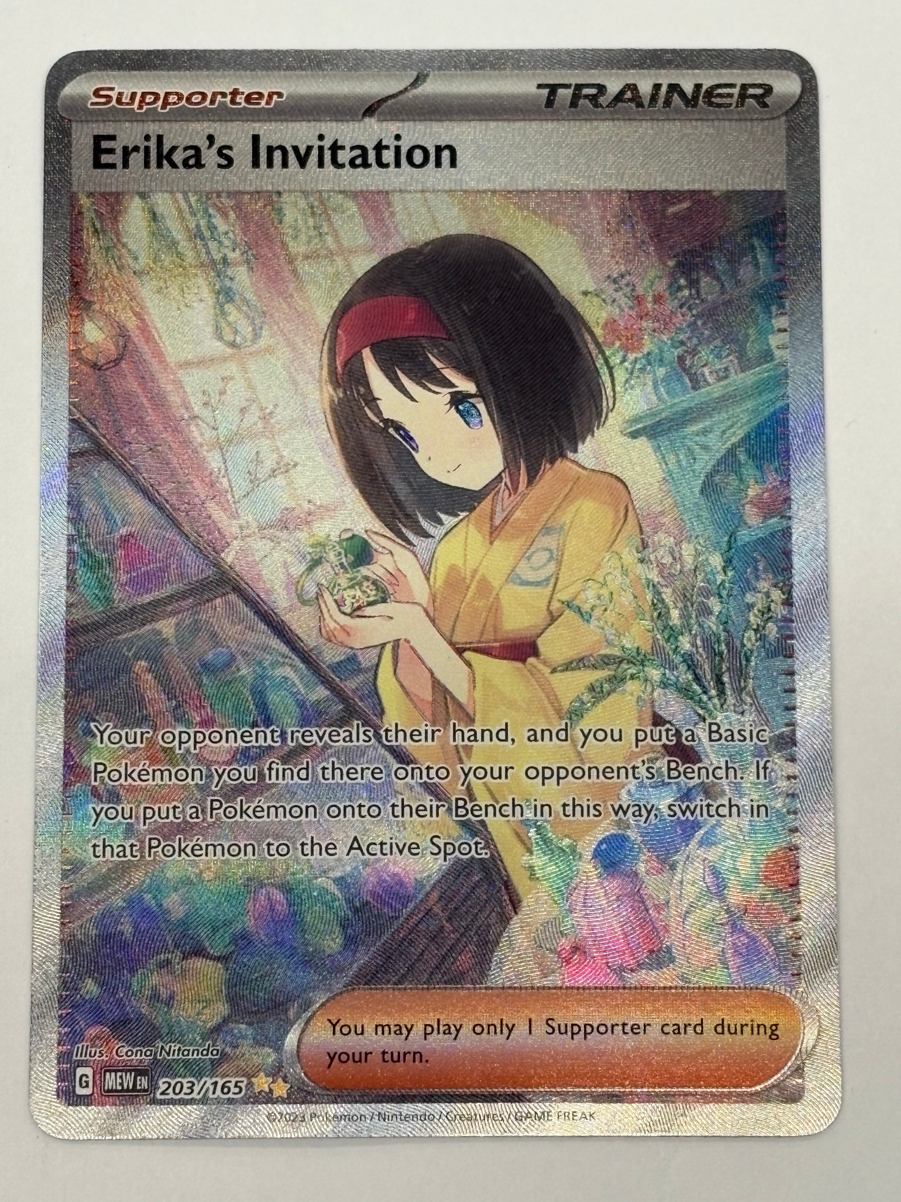 Pokémon TCG - 151 Erika’s Invitation 203/165 NM