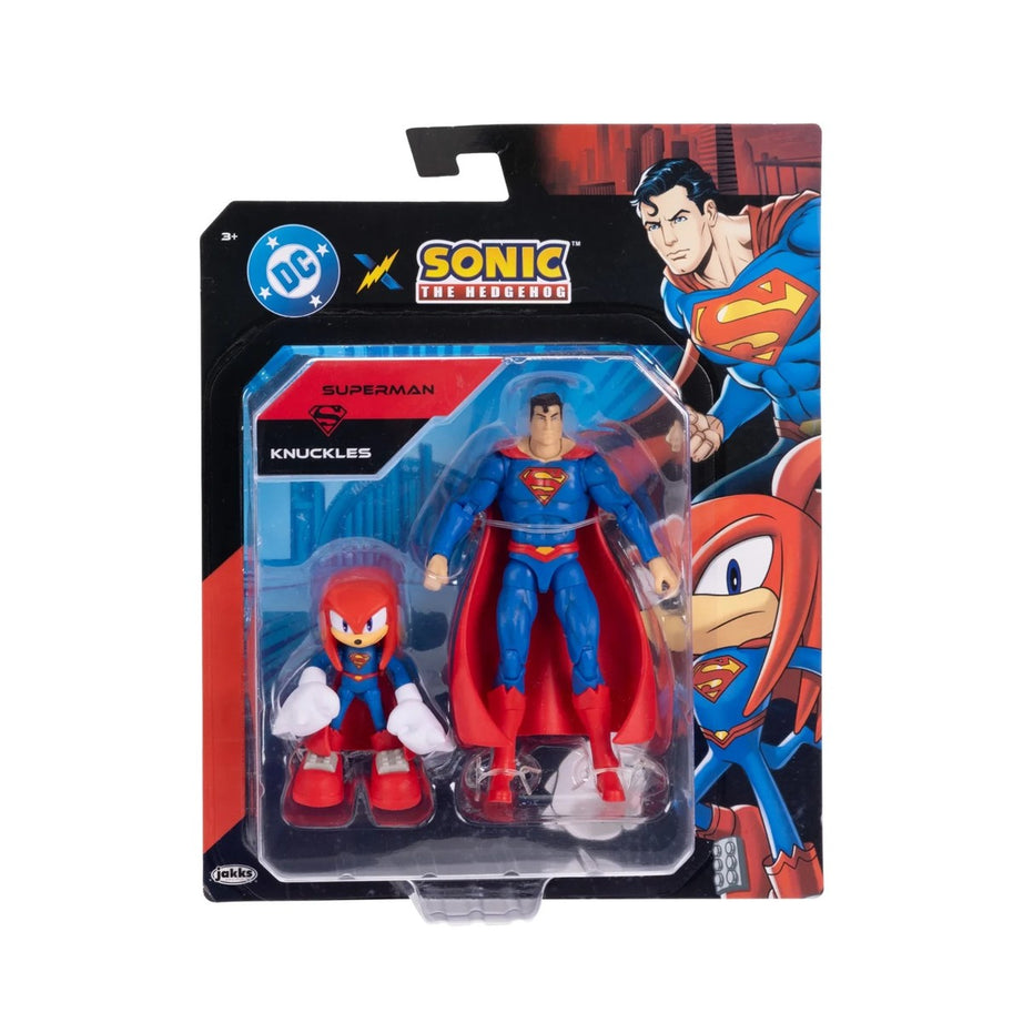 Jakks Pacific DC x Sonic the Hedgehog Superman & Knuckles 2-Pack Action Figure