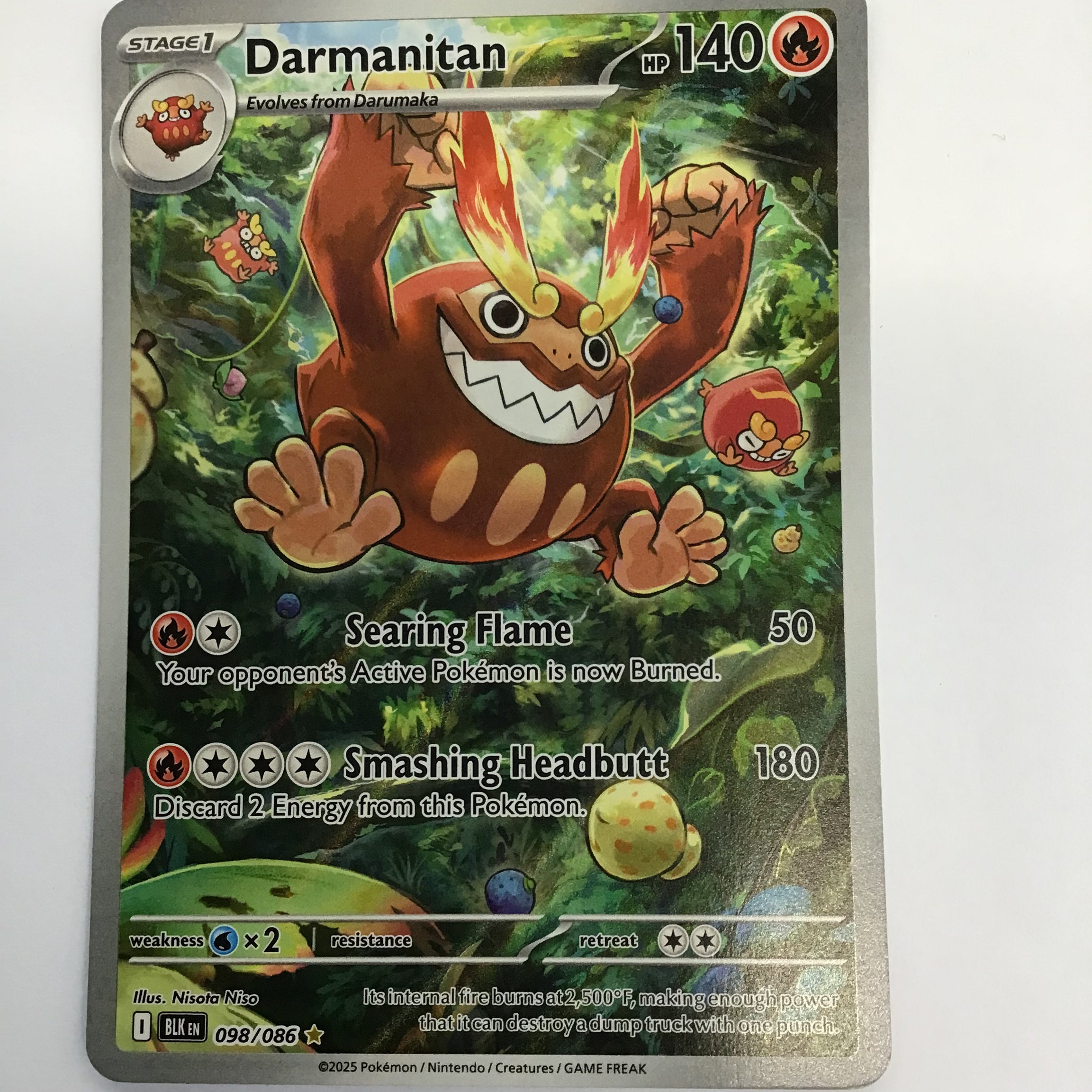 Pokémon TCG - Black Bolt Darmanitan 098/086 NM