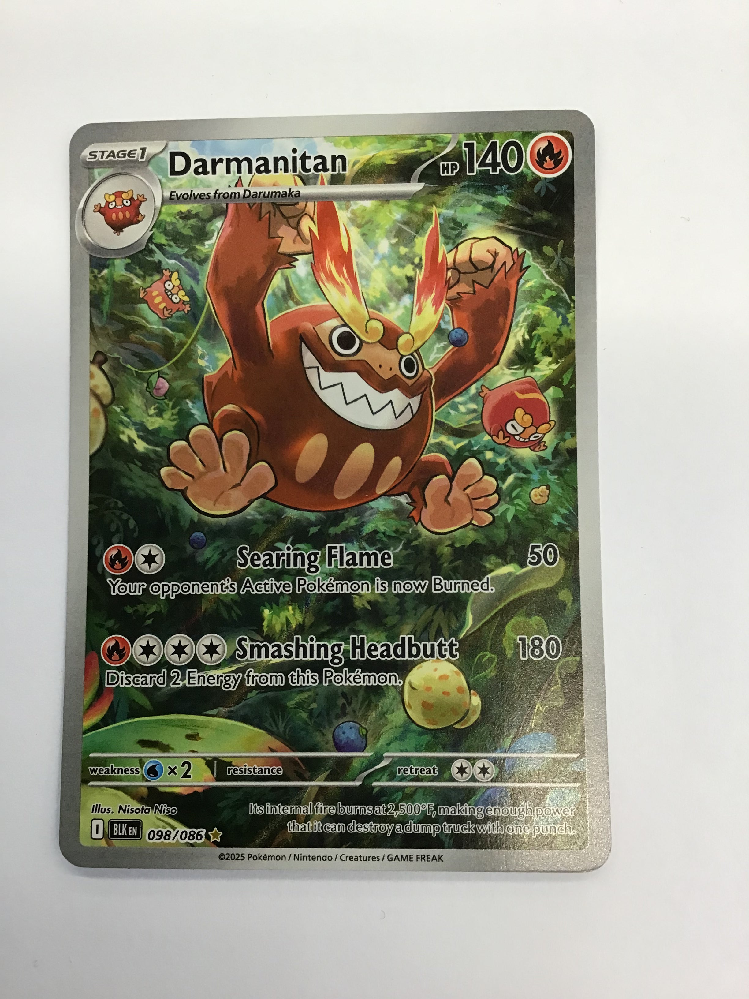 Pokémon TCG - Black Bolt Darmanitan 098/086 NM