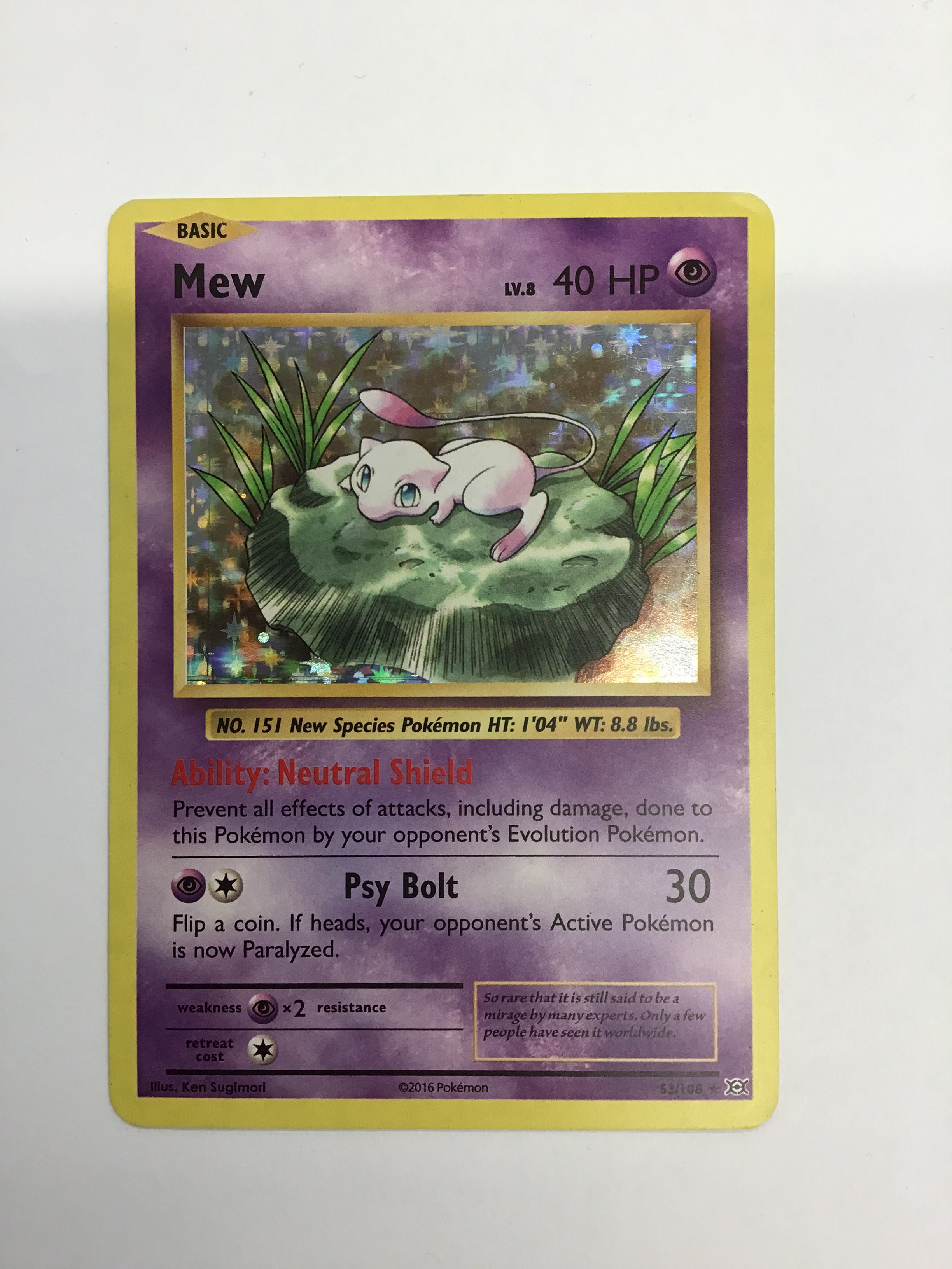 Pokémon TCG - XY Evolutions Mew (Holo) 53/108 DMG