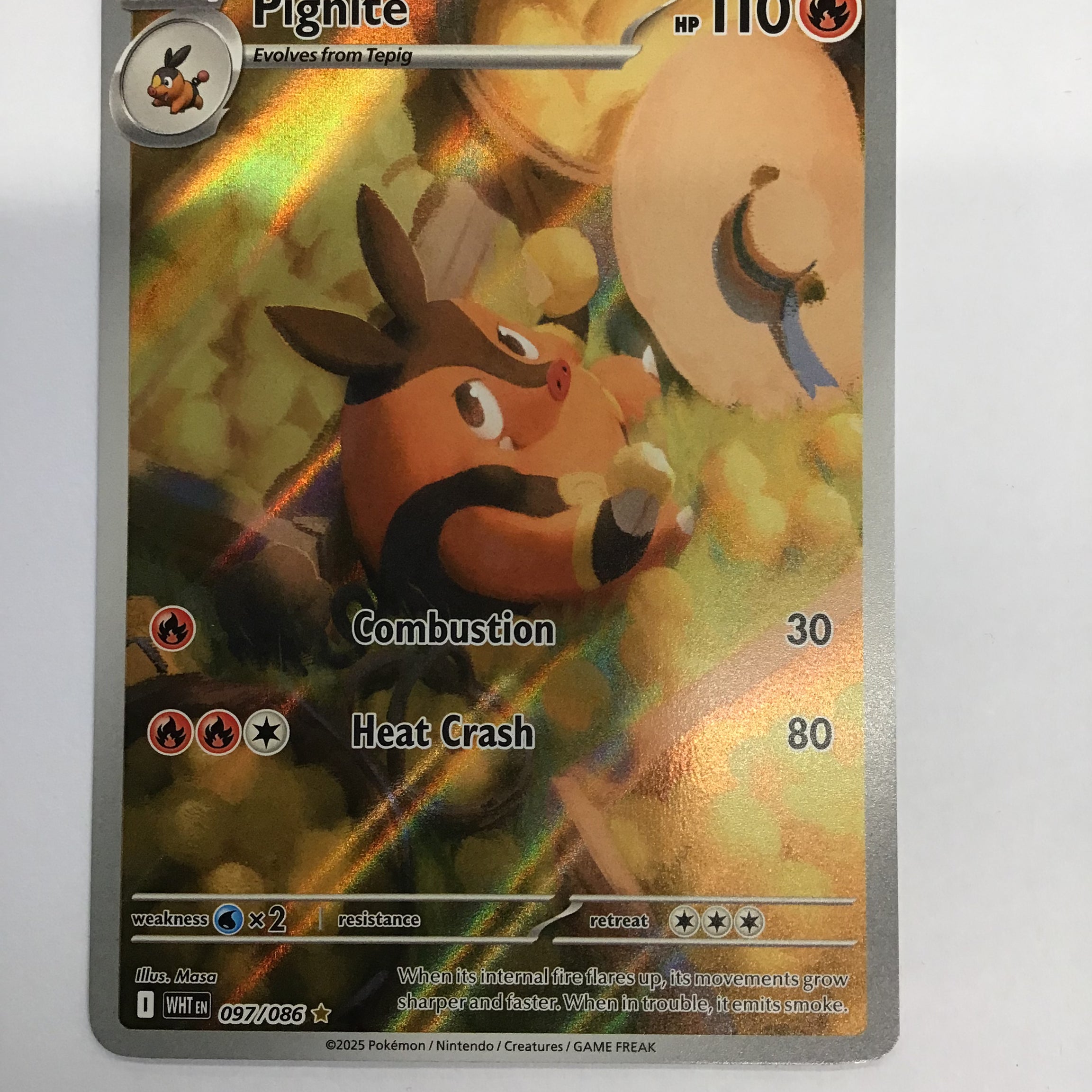 Pokémon TCG - White Flare Pignite 97/86 NM
