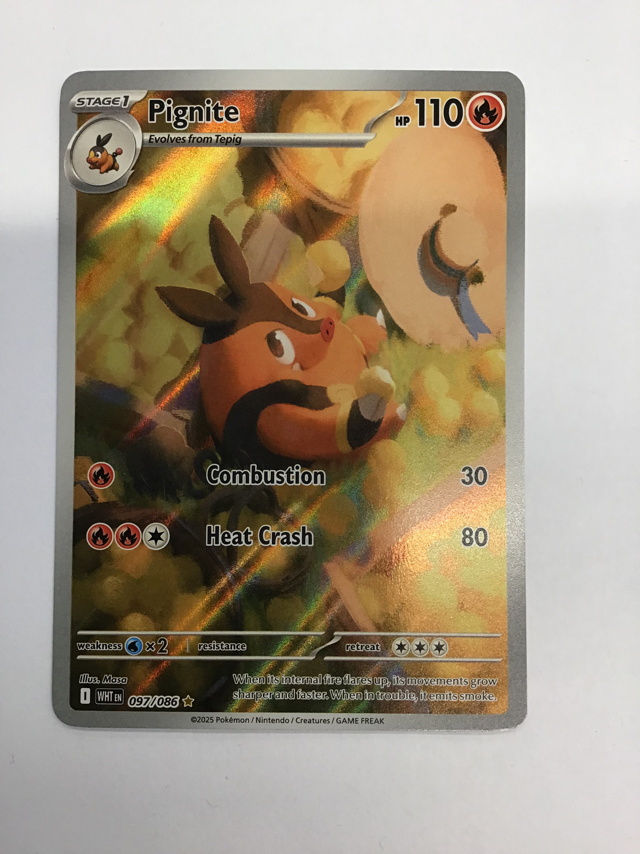 Pokémon TCG - White Flare Pignite 97/86 NM