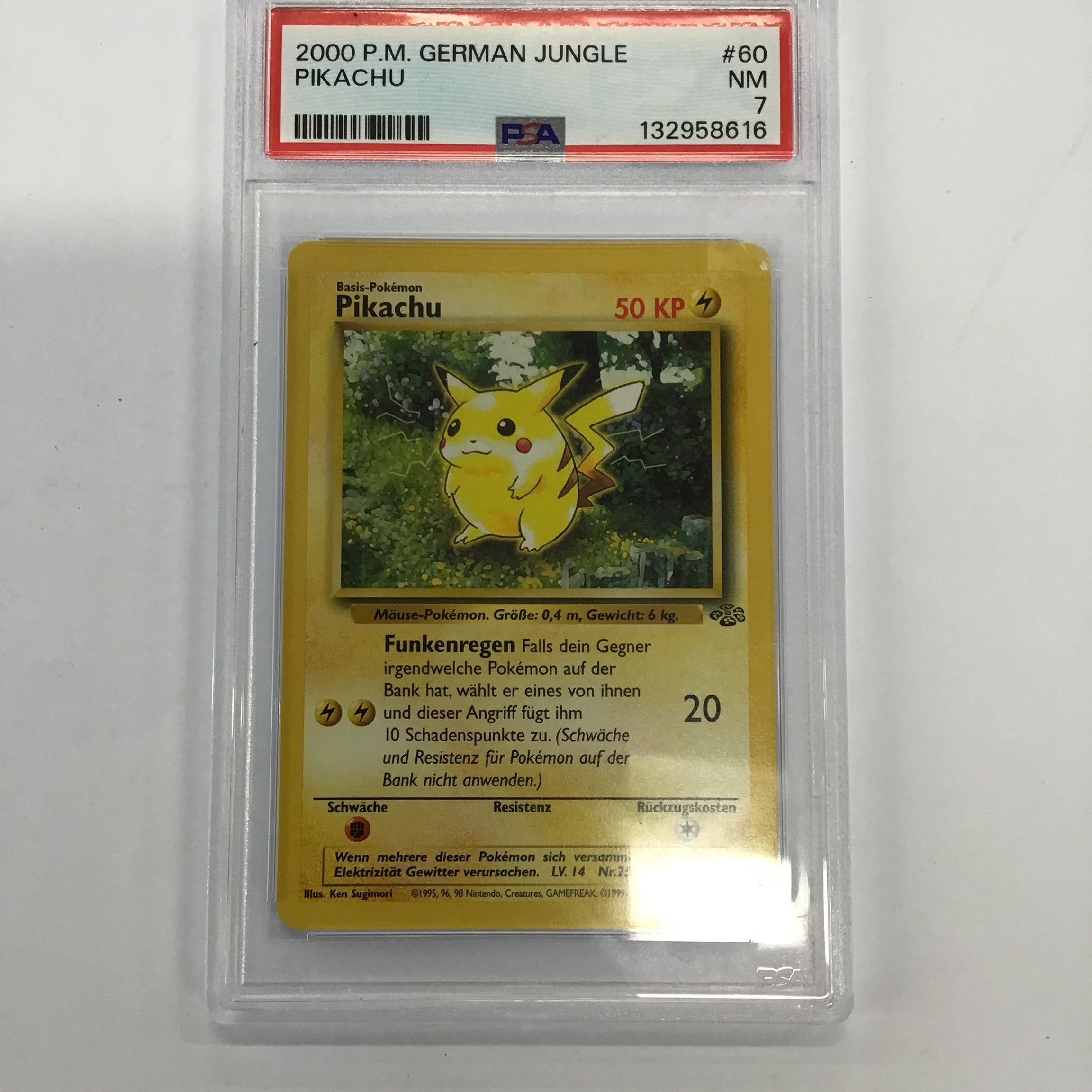 Pokémon TCG - PSA NM 7 German Jungle Pikachu 60/64