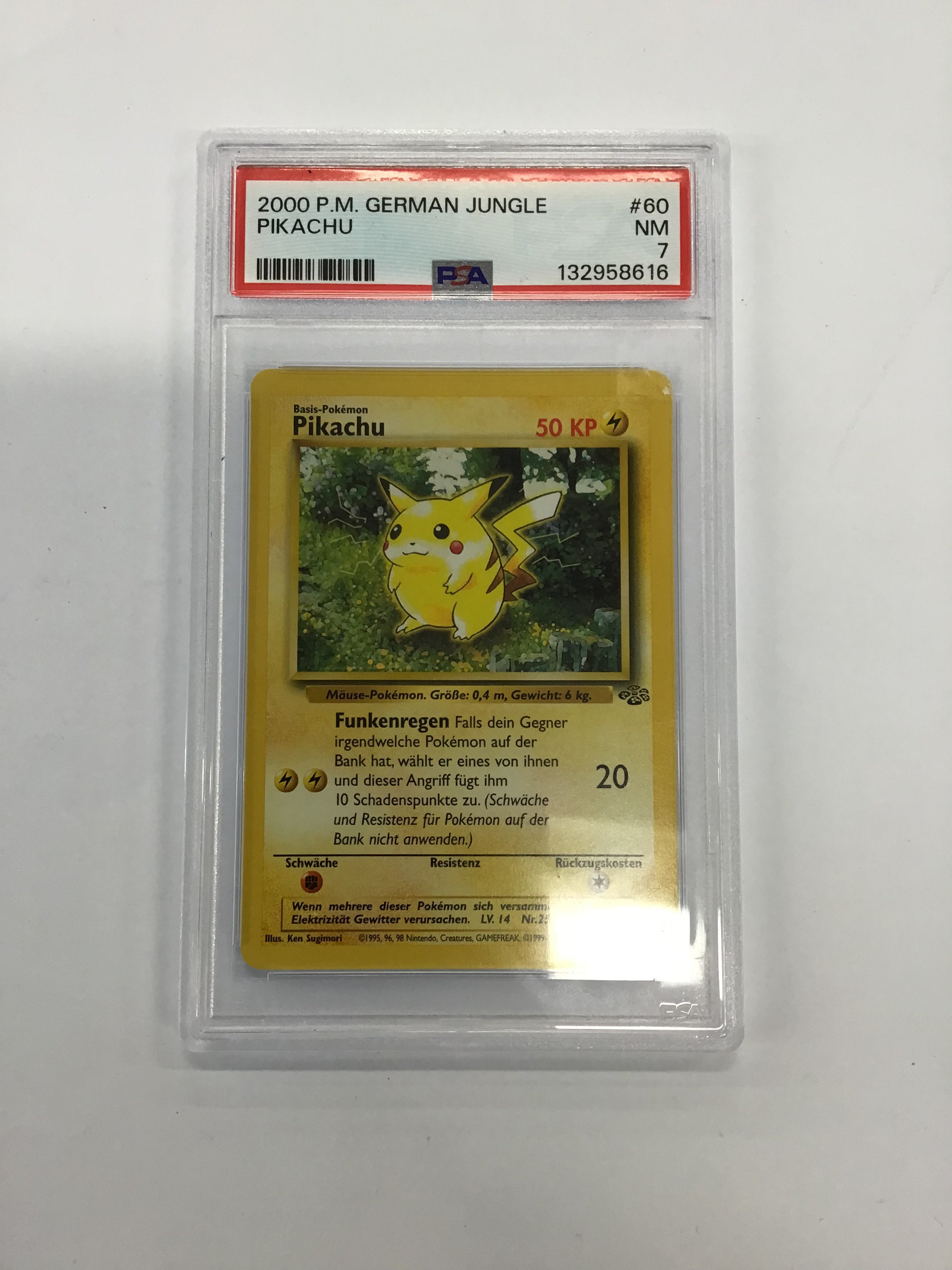 Pokémon TCG - PSA NM 7 German Jungle Pikachu 60/64