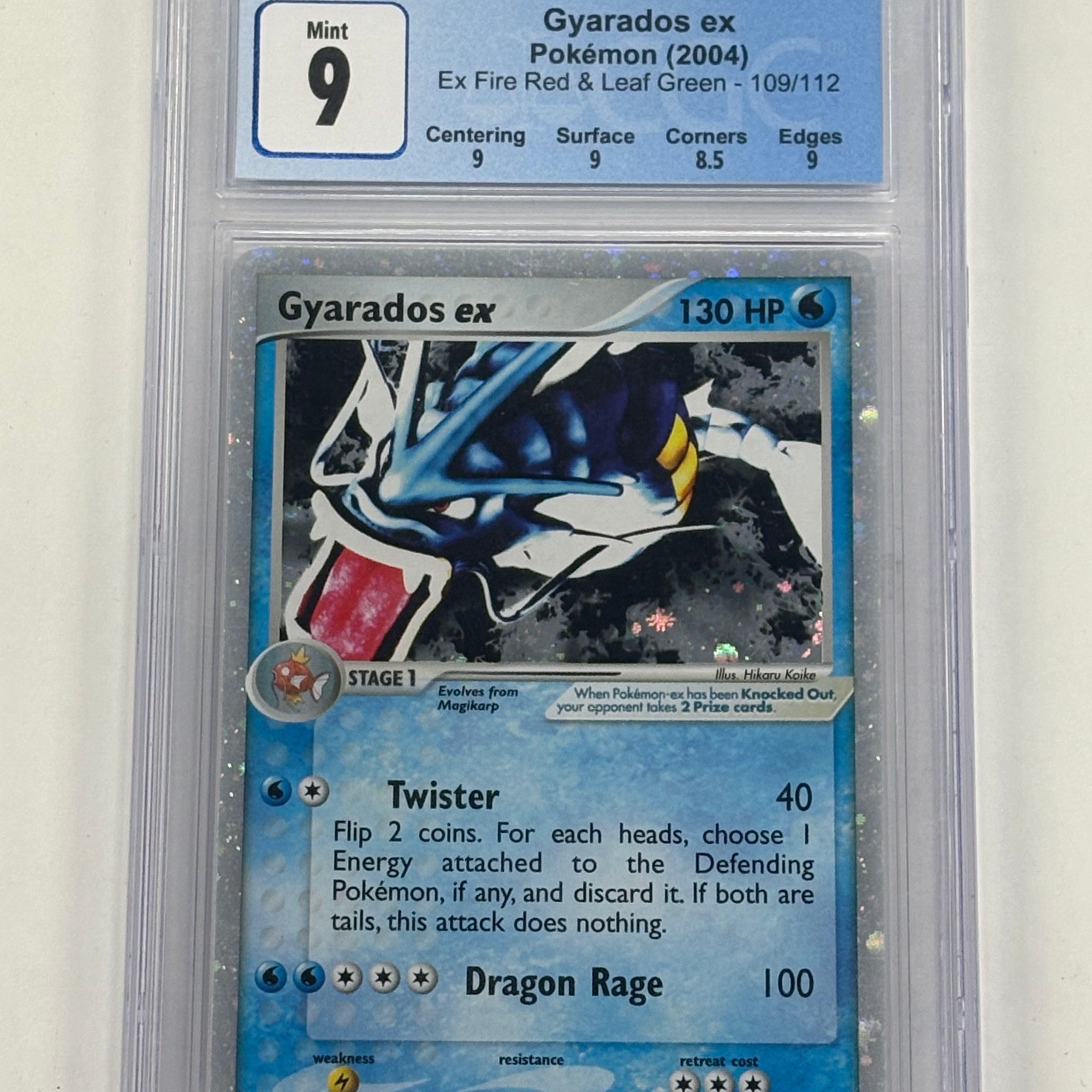 Pokémon TCG - CGC Mint 9 EX FireRed & LeafGreen Gyarados ex 109/112 Holo